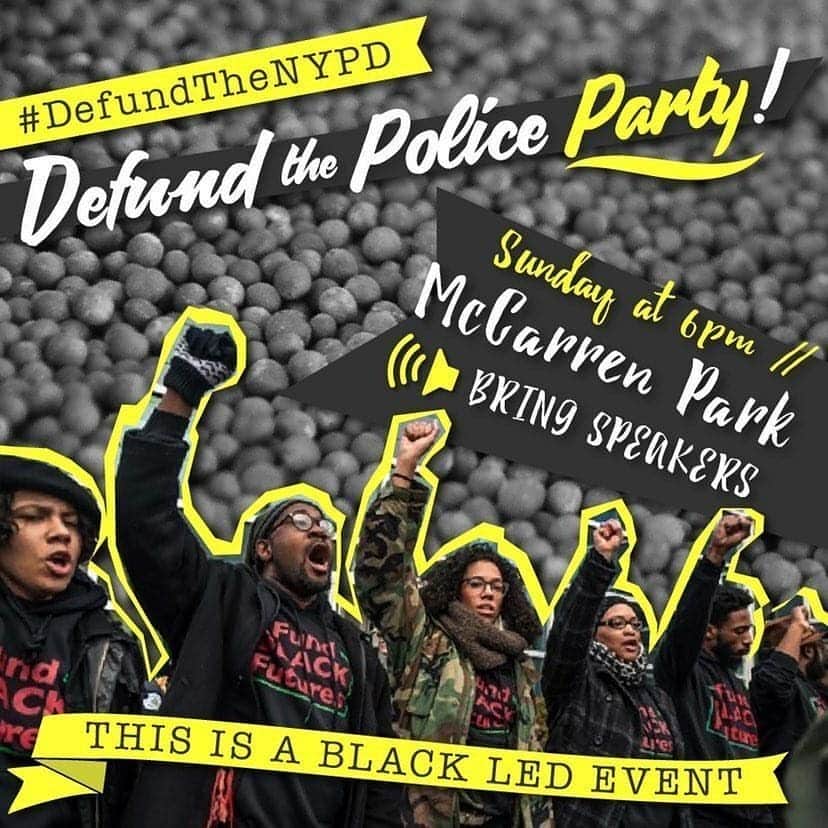 Nolan Gouldのインスタグラム：「For my New York friends! Via @nelstamp  Join the Defund the Police Party on Sunday 6/7 @ 6pm in McCarren Park in BK!  We're demanding NYC:  #DefundtheNYPD by $1 billion + fund Black communities  Get cops out of schools  Fully repeal of 50a and the #WalkingWhileTrans ban End the curfew + halt arrests and prosecution of protesters + free them all  Reject all law enforcement money in elections  Bring your speakers, bring your signs and as always, follow Black leadership!」