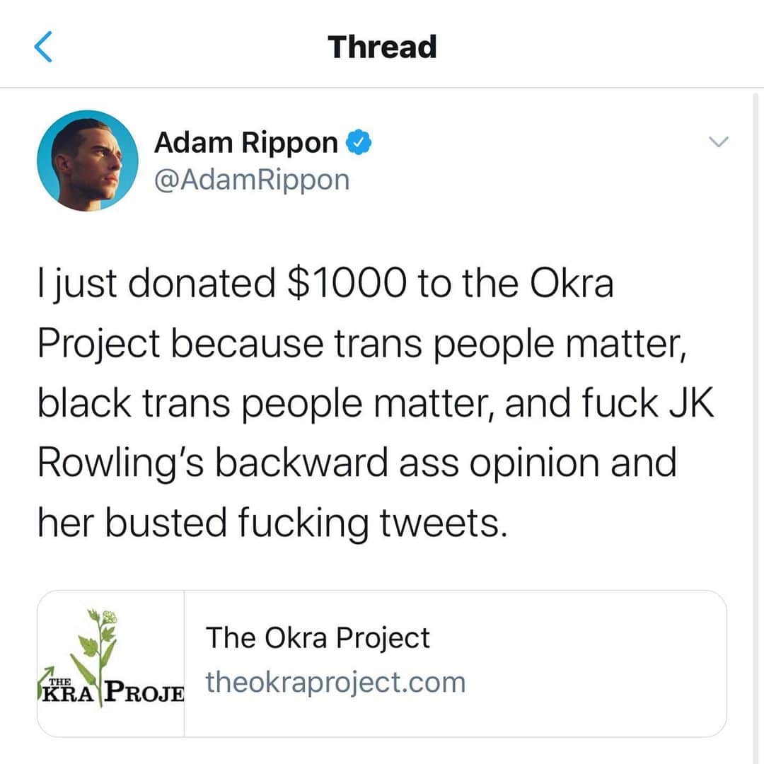 のインスタグラム：「If you can help out I put a link in my bio! #blacktranslivesmatters @theokraproject」