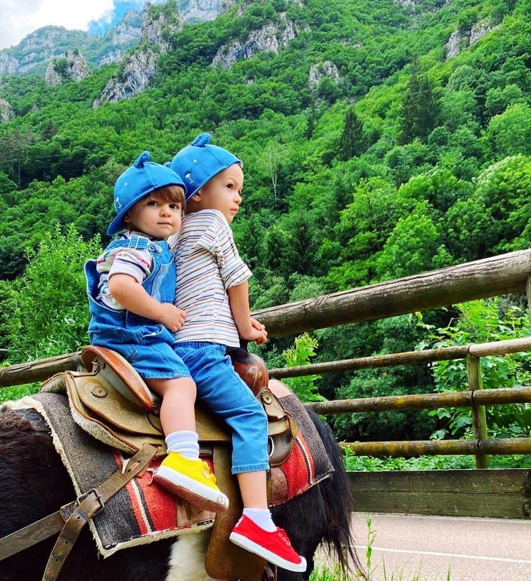 ダニーロ・ダンブロージオさんのインスタグラム写真 - (ダニーロ・ダンブロージオInstagram)「🌲Piccola fuga dalla routine🌲🐴💚 #montagna#familytime#familyportrait @enzadecristofaro」6月8日 1時07分 - danilodambrosioreal