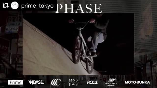 DJ TSUBASA a.k.a JAM from YENTOWN DJのインスタグラム：「BURI BURI inst🚬 #Repost @prime_tokyo with @get_repost ・・・ - PHASE - Presented by Prime & WBase 🐀 Drop soon 🐀 ・ Rider : @_m_a_r_c_o  @hayateng  @4pegy @daisuke_mb @kouki__arima ・ Filmer : @prime_tokyo  @_m_a_r_c_o ・ Direction : @mnskws ・ Track : @tsubasaakajam (YENTOWN) @yentowntokyo ・ Special thanks : @clumsy_jp @mnskws @rodiconnect  @nbnumeric_japan  @motobunka @tsubasaakajam ・ #prime_tokyo #wbasebycyclegarage #clumsy_jp #mnskws #rodi #motobunka #nbnumeric #yentown #phase」