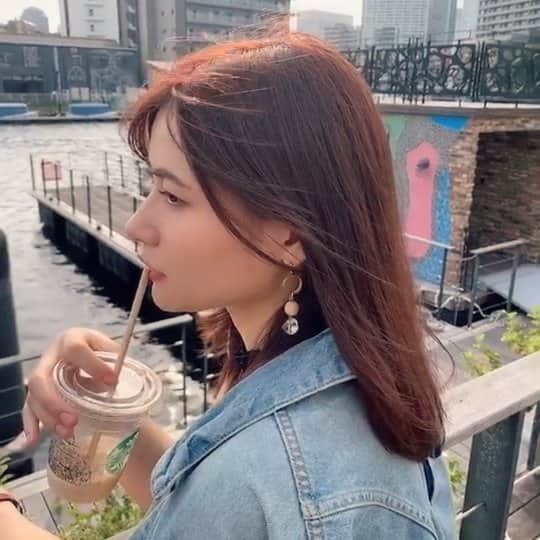 のインスタグラム：「#スタバ #スタバうまし #スターバックス #カフェ #ホワイトモカ #カフェラテ #動画 #天王洲アイルカフェ #天王洲 #東京 #カフェ巡り #横顔 #甘党 #デニム #starbucks #japanesegirl #tokyo #cafe #teatime #coffee #love #selfie #movie #profile #model #fashion #youtube #followme」