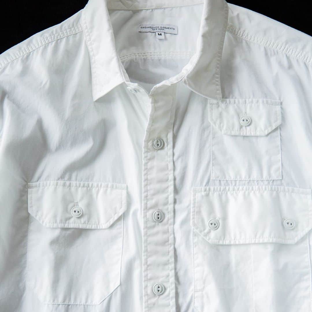 ビームスさんのインスタグラム写真 - (ビームスInstagram)「"New Work Shirt" Engineered Garments for Pilgrim Surf+Supply "ハイブリッドなワークシャツ"をコンセプトに、＜Engineered Garments＞らしい解釈でデザインされた＜Pilgrim Surf+Supply＞のエクスクルーシブモデル ・アウトドアブランドのシャツに見られるジッパーポケットやグログランテープのロッカーループ ・ワークシャツに見られるトリプルステッチやポケットの形状 ・ミリタリーユニフォームに見られるユニークな襟のディテール  スマートな印象ながらも、実用性に富んだアイテムです --- info --- 「ピルグリム サーフ＋サプライ 京都」 6/11 NEW OPEN !  #pilgrimsurfsupply #ピルグリムサーフサプライ #beams #ビームス #engineeredgarmetnts #エンジニアドガーメンツ #シャツ」6月7日 20時31分 - beams_official