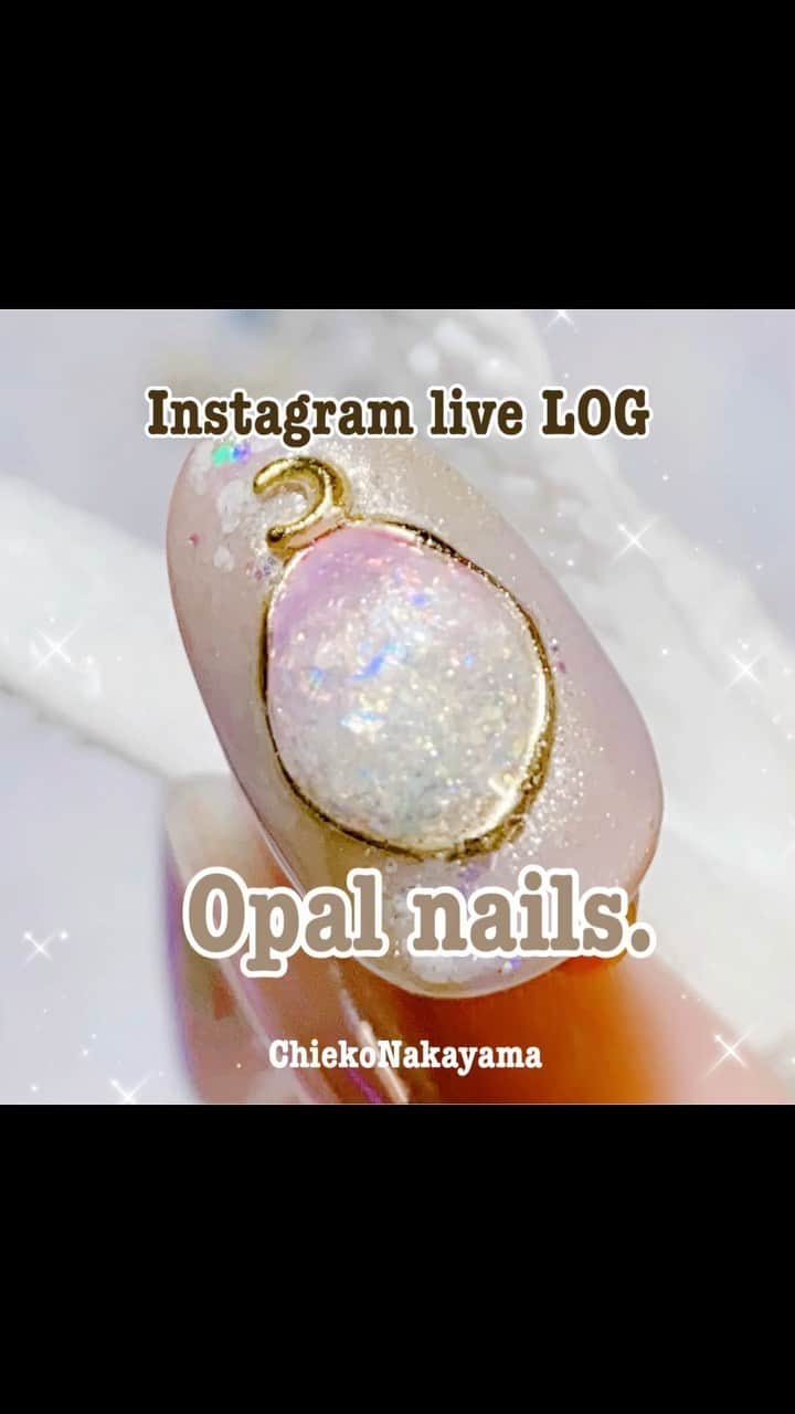 なかやまちえこのインスタグラム：「#インスタライブ のLOGです！⠀ https://youtu.be/VHL8llg79nM⠀ #youtube にも同じの載せてます。⠀ #nail #nails #nailart #ネイル #美甲 #ネイルアート  #japanesenailart #manucure #japanesenails #manicurist #gelnails #أظافر #네일아트 #미용 #vẽmóng #ngườiđẹp  #เพ้นท์เล็บ #искусствоногтя #artedeuñas #เพ้นท์เล็บเจล #ジェルネイルデザイン #ネイルデザイン #senikuku #nagelkunst #opalnails #オパールネイル @pregelofficial @kimagure_cat_whim @prexyofficial」