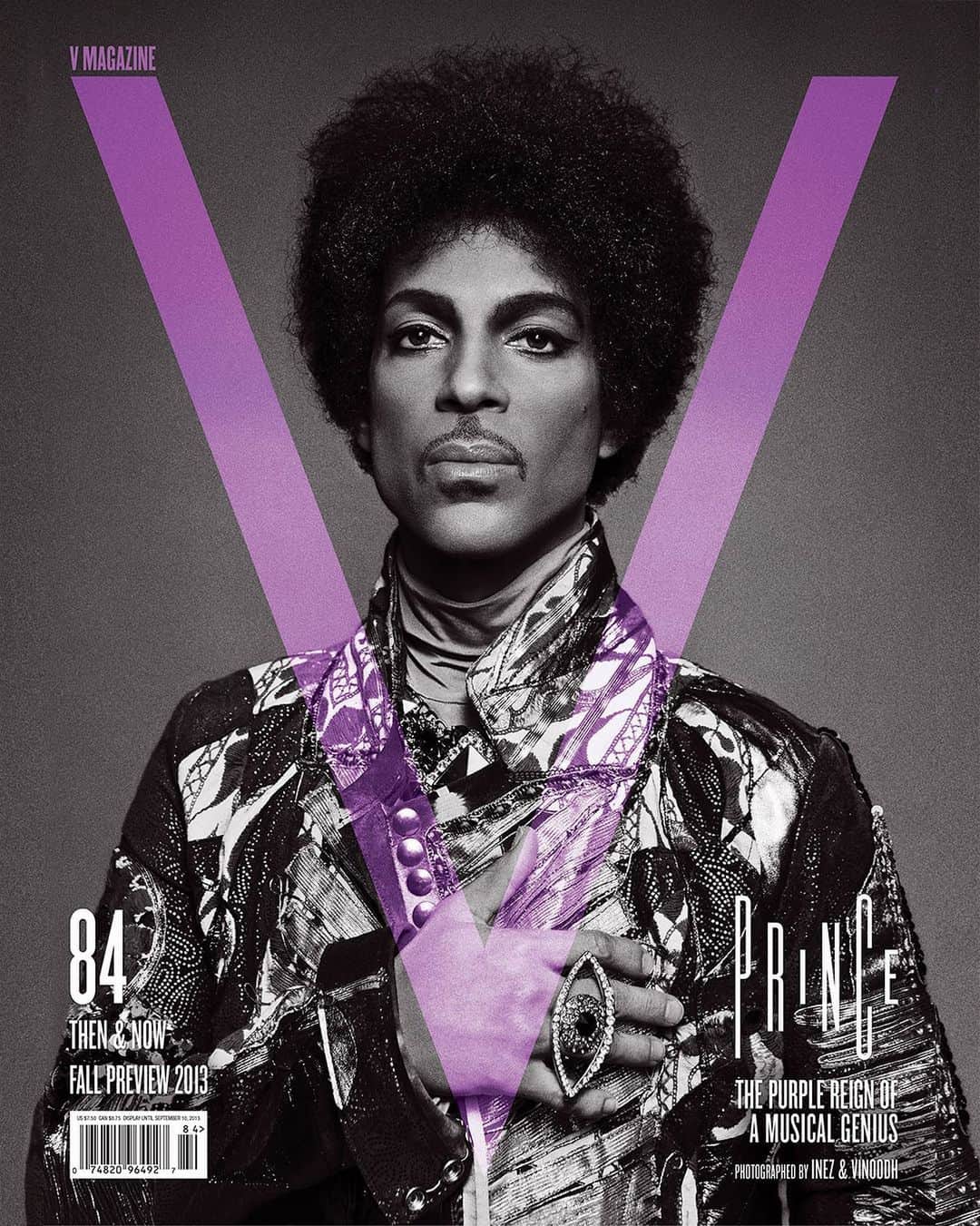 V Magazineさんのインスタグラム写真 - (V MagazineInstagram)「Today, we celebrate the purple reign of the late musical genius, @prince 💜 To honor the singer-songwriters birthday, we’re looking back his V84 cover and dedicating the latest installment of our Collectors Club to a larger cause. 100% of the proceeds made from the sale of this issue will be donated to @blklivesmatter, the global organization dedicated to fighting racial injustice.  Captured back in 2013, the artist was lensed by photography duo @inezandvinoodh during a concert series in Las Vegas, with the duo snapping shots of the icon in between sets and quick costume changes, thus creating what would be a cherished memory in V history. With only ONE issue of V84 left in the world, you don’t want to miss this opportunity to score your copy and help support the movement! Head to the link in bio to purchase now. — From V84 Fall Preview 2013 Talent: @prince Photography: @inezandvinoodh Fashion: @themelanieward」6月7日 22時25分 - vmagazine