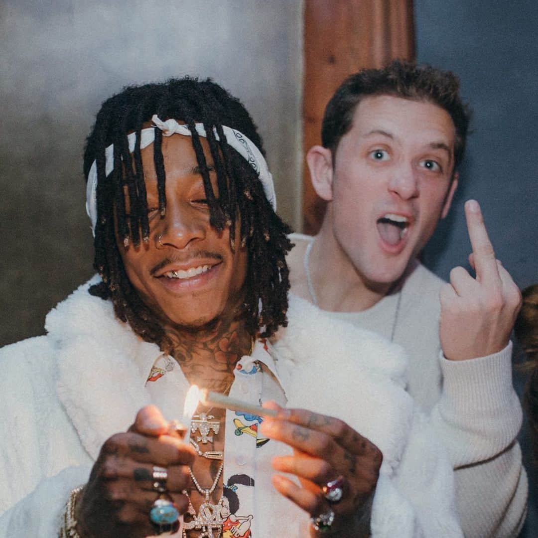 ウィズ・カリファのインスタグラム：「My brother. My manager. My business partner. My twin. Love you boy. Happy birthday 🔥🔥💯🙏🏽💙💕💨 @wgd6788 #taylorgang」