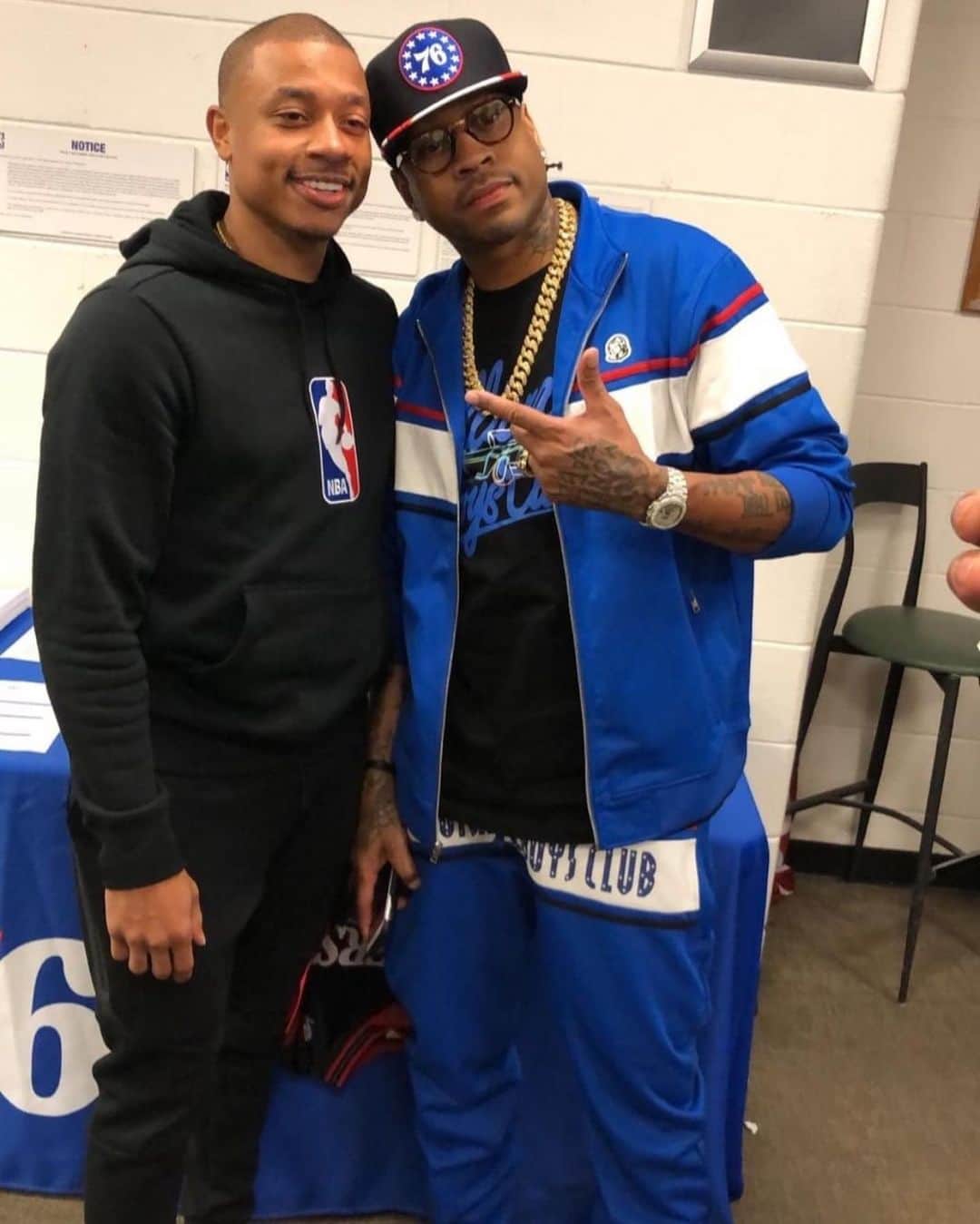 アイザイア・トーマスのインスタグラム：「Happy birthday to the pound for pound 🐐 @theofficialai3 . You changed how the game was played, you changed the culture of basketball and you made me wanna do everything the exact same way you did it on the court 🏁 #RealKilla」