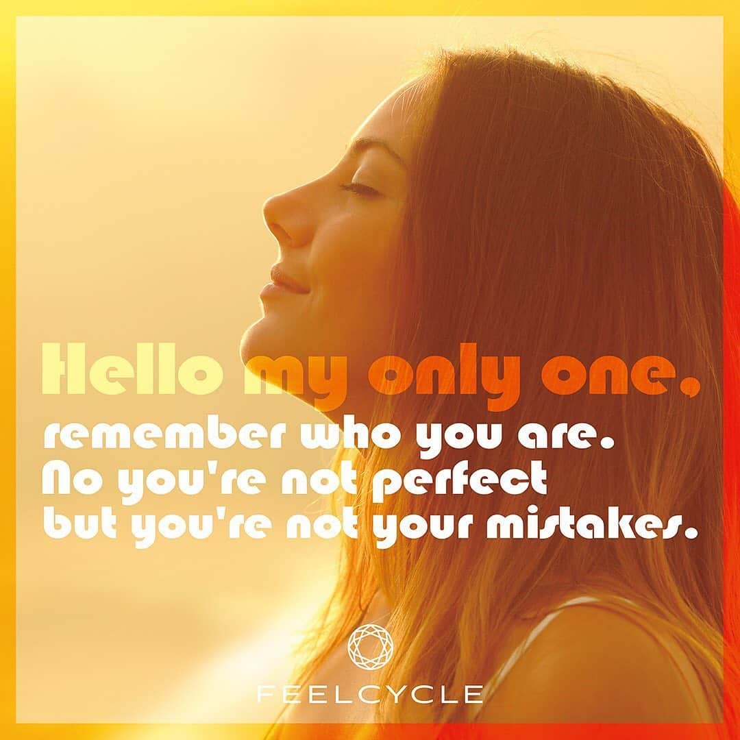 FEELCYCLE (フィールサイクル) さんのインスタグラム写真 - (FEELCYCLE (フィールサイクル) Instagram)「. Remember who you are. No you're not perfect but you’re not your mistakes. . -あなたが誰だか忘れないで。あなたは完璧ではないかもしれないけど、間違っていない。- . #feelcycle #フィールサイクル #feel #cycle #mylife #morebrilliant #itsstyle #notfitness #暗闇フィットネス #バイクエクササイズ #フィットネス #ジム #45分で約800kcal消費 #滝汗 #ダイエット #デトックス #美肌 #美脚 #腹筋 #ストレス解消 #リラックス #集中 #マインドフルネス #音楽とひとつになる #格言 #名言 #人生 #輝く #ポジティブ」6月8日 4時25分 - feelcycle_official
