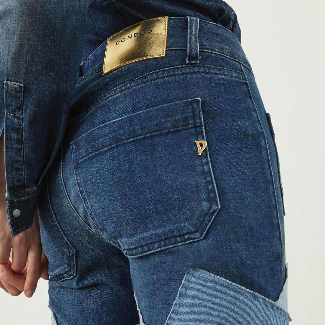 ドンダップさんのインスタグラム写真 - (ドンダップInstagram)「Patchwork denim and gold accents: introducing the Morrison bootcut jeans.  #DondupDenim #DondupStyle #Dondup」6月8日 19時01分 - dondupofficial