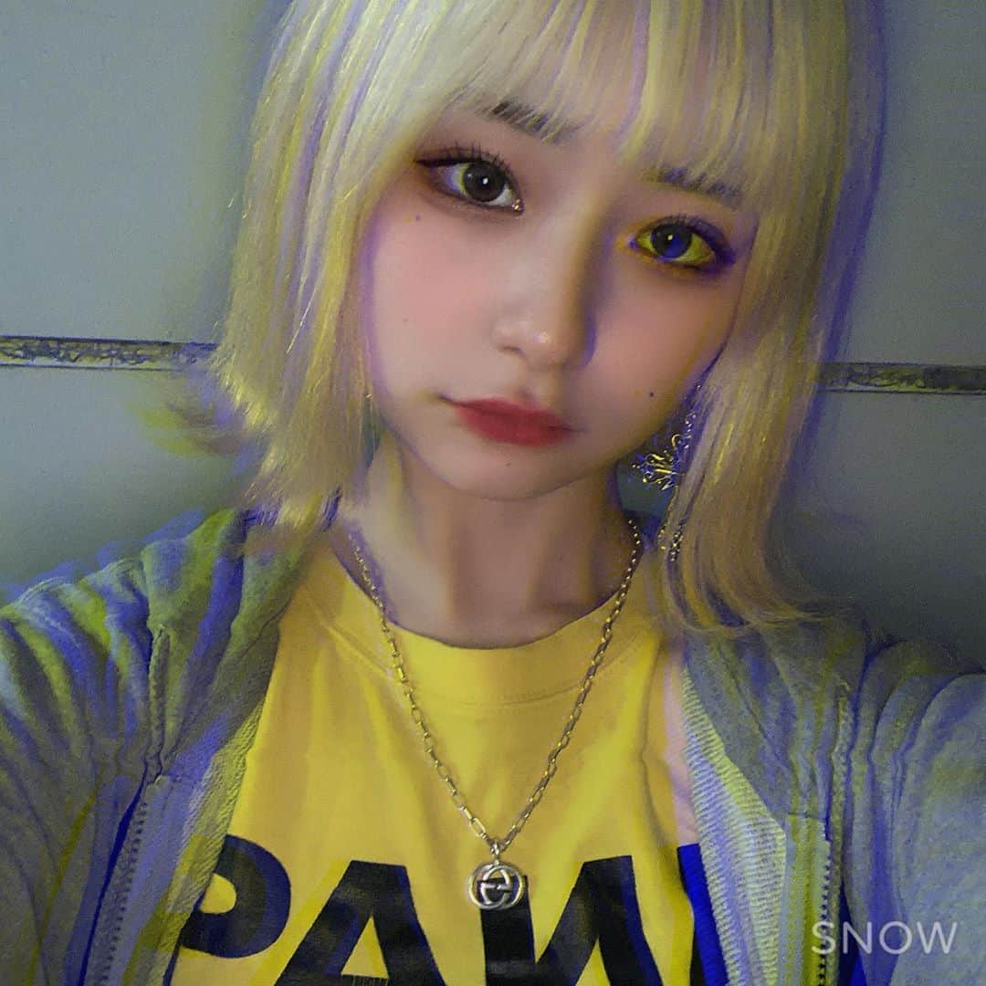 かれんのインスタグラム：「snow優秀  #画像加工 #snowcam #おうちsnow」