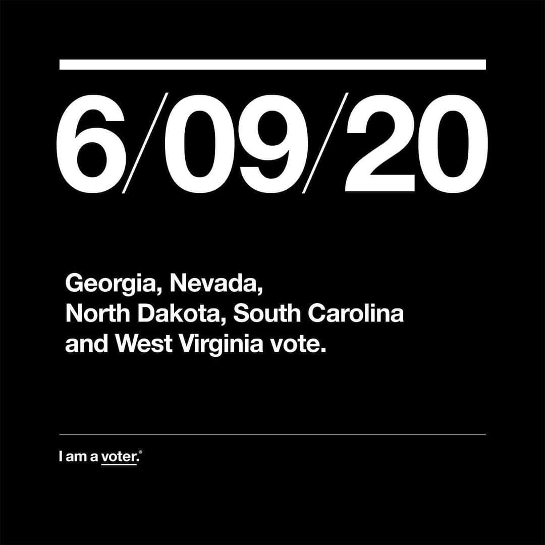 Urban Outfittersさんのインスタグラム写真 - (Urban OutfittersInstagram)「Make sure your voice is heard: in order to help create change on a local and national level, it’s more important than ever to vote. Election Day is tomorrow, June 9, for Georgia, Nevada, North Dakota, South Carolina and West Virginia.  Text VOTER to 26797 to get personalized alerts for your elections and to make sure you’re registered to vote—then check on your friends to make sure they’re voting, too. #iamavoter @iamavoter」6月9日 4時42分 - urbanoutfitters