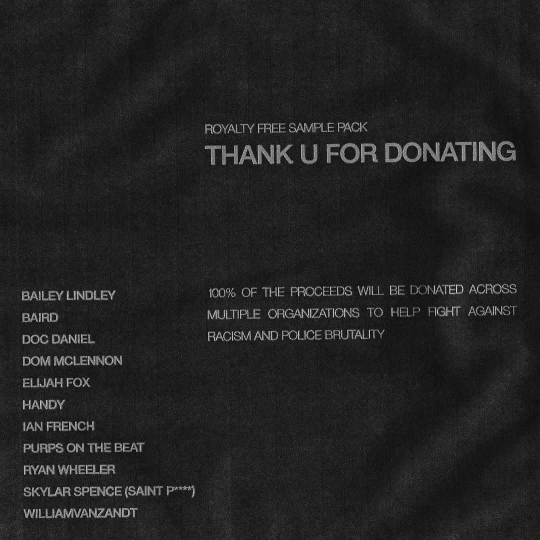 Skylar Spenceさんのインスタグラム写真 - (Skylar SpenceInstagram)「Link in bio. Contributions from me and some of my favorite people for this; 100% of the proceeds will go to ActBlue to aid in the fight against racism and police brutality.」6月9日 0時32分 - skylarspencemusic