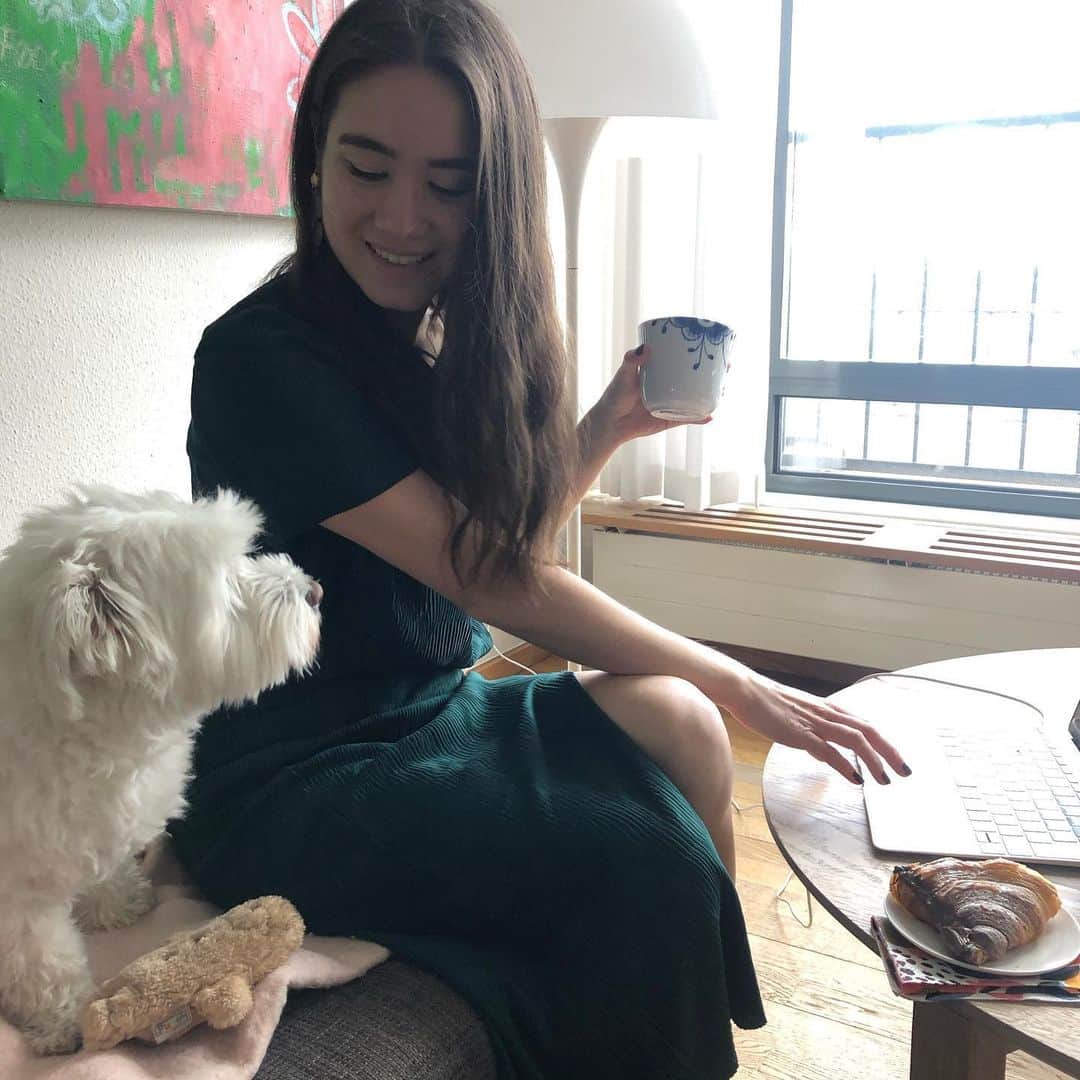 冨田麻耶のインスタグラム：「いつかの「勉強してます」をアピールしている写真👩🏻‍💻 大学院卒業まであと2日🎉」