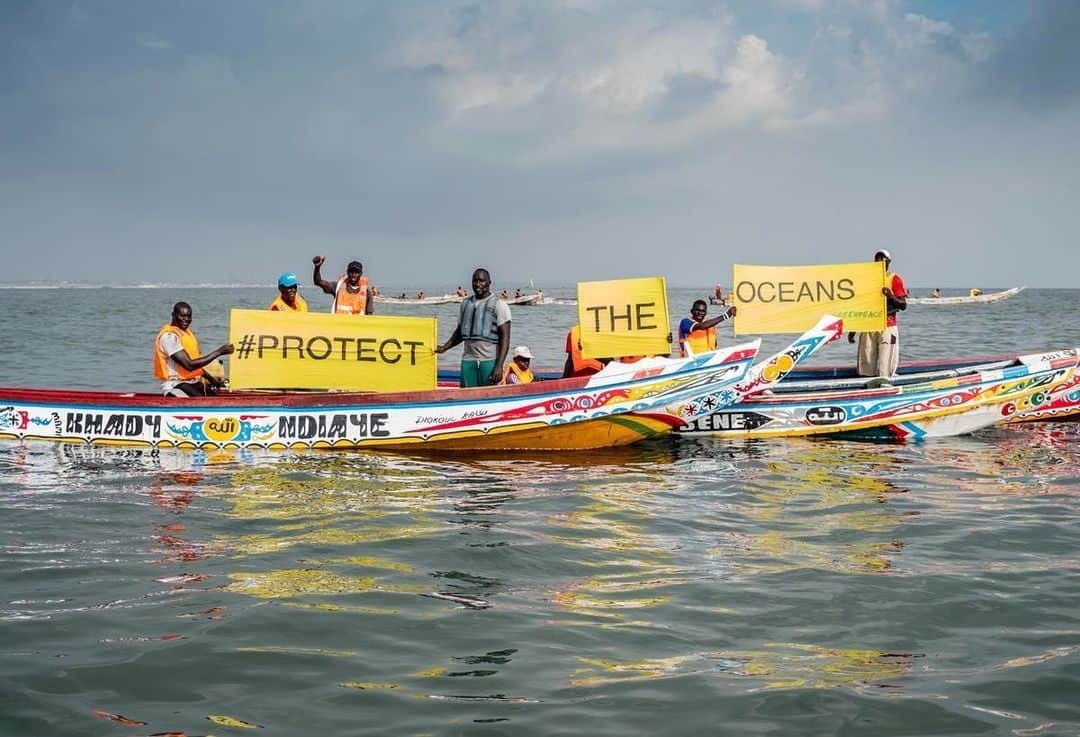 ボニー・ライトのインスタグラム：「@greenpeace ‘s new blog post for #worldoceansday explores the connection between ocean protection and social justice. In it they focus on amplifying the voices of the West African communities whose livelihoods are being sold off to industrial fishing fleets, and on the forced labour that underpins so much of the fishing industry around the world. #protecttheoceans #climatejustice link in bio for full article」