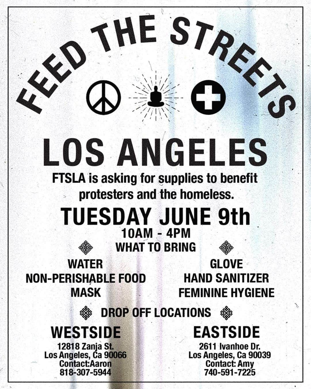 ダニー・トレホさんのインスタグラム写真 - (ダニー・トレホInstagram)「My friends @feedthestreetsla are passing out food and supplies. Please donate this Tuesday June 9th 10am-4pm at either drop-off locations! . . . #ftsla #donation #homeless #charity #la #losangeles #dannytrejo #feedthestreets」6月9日 2時31分 - officialdannytrejo