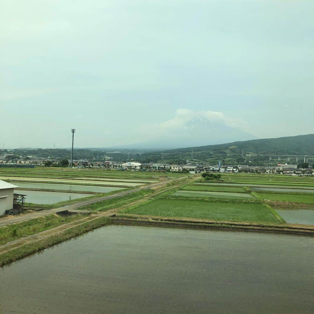 やまだひさしさんのインスタグラム写真 - (やまだひさしInstagram)「今日の富士山 ざんねーん！ ほぼ見えないw 仕事もいろいろ動き出してきて今週は移動三昧だ。 健康第一で乗り越えて見せましょうぞ！  #やまだひさし　#ラジオ　#DJ #新幹線　#上り　#左窓側席　#車窓　#富士山　#観たかった」6月9日 12時27分 - yamadamic