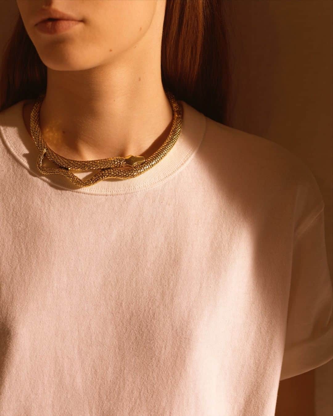 オーレリービダマンのインスタグラム：「Enchanting necklace 🐍 #tao #necklace #aureliebidermann」