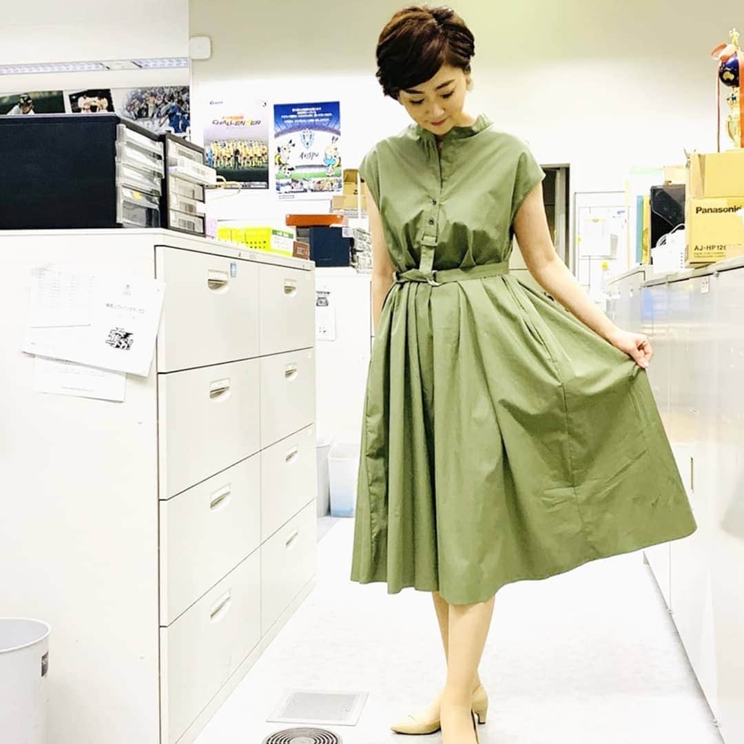 のインスタグラム：「この後の今日感ニュース特集では、 野菜ソムリエ日本一にも輝いたことがある男性を紹介します🤗✨ 皆さん、野菜食べてますか⤴️ 今日の衣装は、ブロッコリーカラーです🥦」