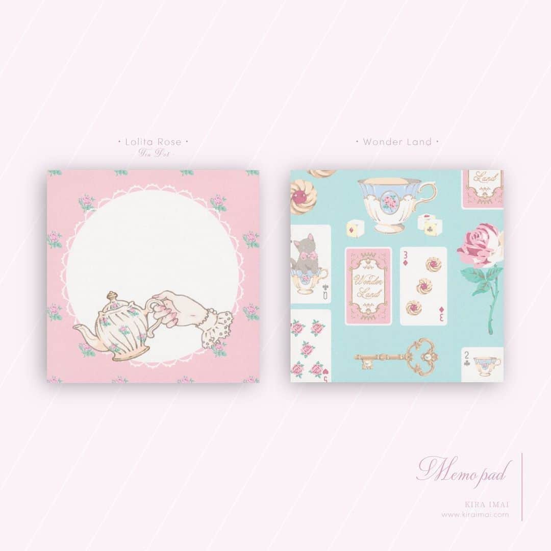 今井キラのインスタグラム：「6/11(木) 20時WebStoreにメモパッドが入荷します🌷 https://kiraimai.booth.pm」