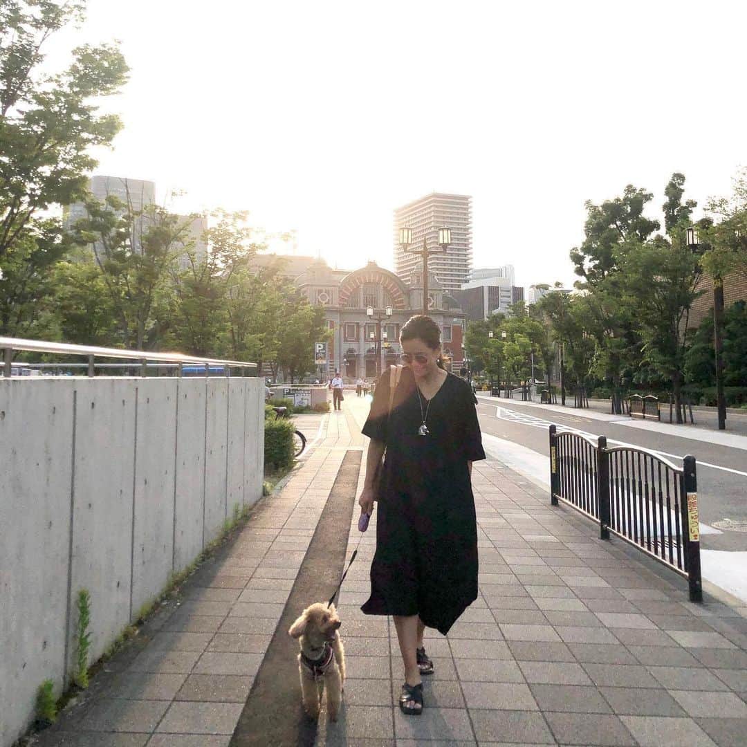 keikobun34さんのインスタグラム写真 - (keikobun34Instagram)「・ 梅雨入り前に レイとゆっくりお散歩。 ・ ・  #お散歩コーデ#ワンコとお出かけ  #犬とおでかけ  #夏のワンピース #大人カジュアル#シンプルコーデ #大人ワンピース #リネンワンピース #黒ワンピ #アラフィフ#アラフィフコーデ #アラフィフファッション #アラフィフママ #アラフィフモデル #アラフォー#アラフォーコーデ #アラフォーファッション #今日のコーデ #40代ファッション #40代コーデ」6月9日 20時26分 - keikobun34