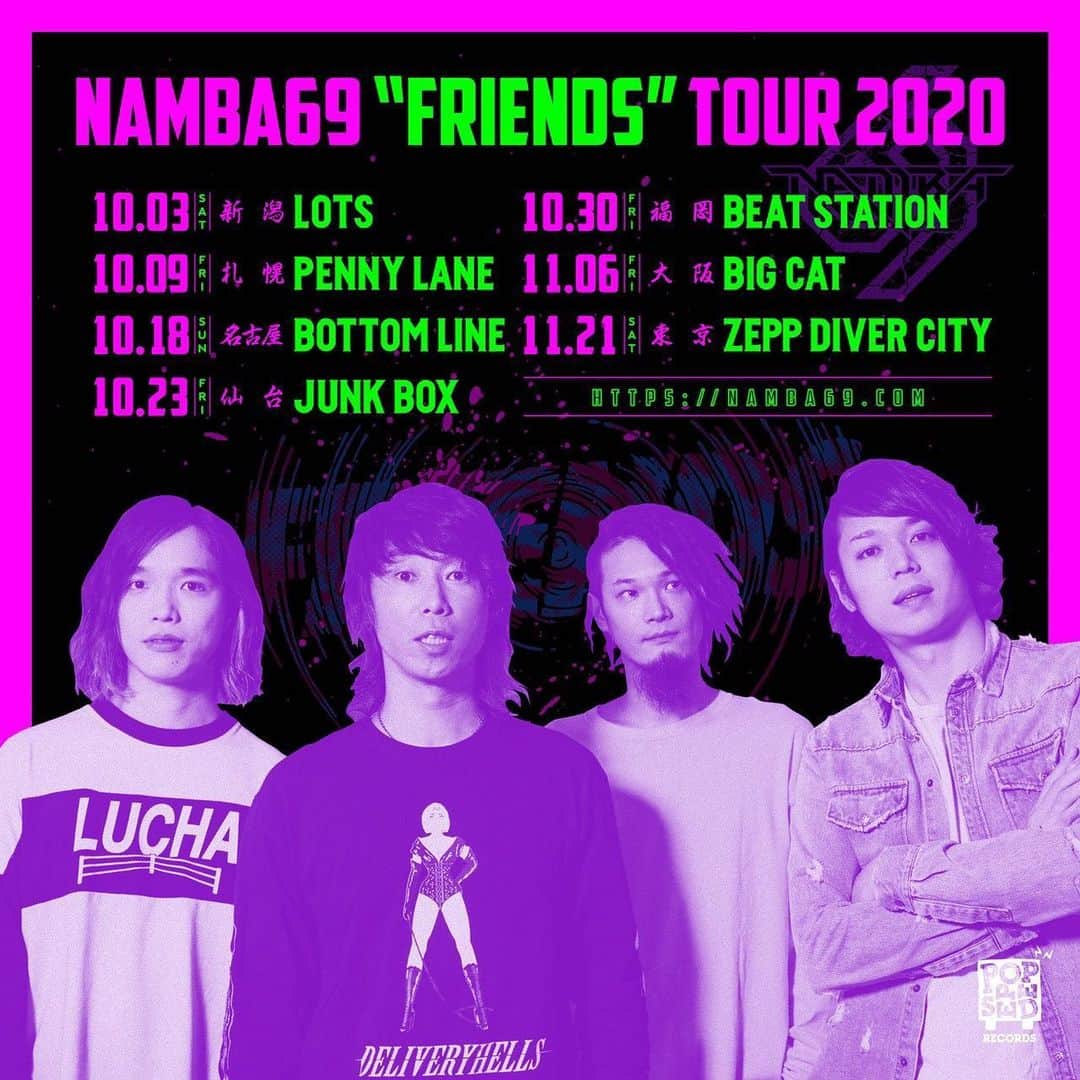 難波章浩さんのインスタグラム写真 - (難波章浩Instagram)「NAMBA69 "FRIENDS"ツアーが発表されました！！！ 12日から先行受付開始です！  無事いい感じで開催されて、皆んなに会えます様に！！！！🙏✌️ #NAMBA69 #FRIENDS #8月5日リリース」6月9日 21時12分 - akihironamba