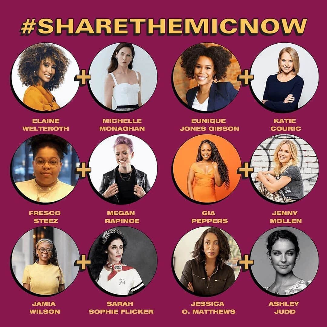 Fashion Weekさんのインスタグラム写真 - (Fashion WeekInstagram)「For far too long, Black women’s voices have gone unheard. To change that, our CMO @badassboz and author @luvvie, created #ShareTheMicNow to amplify the voices of Black women and the important work they are doing. Tomorrow, follow along as Black women share their messages by taking over the Instagram accounts of white women with large platforms. Swipe through to learn more about #ShareTheMicNow and the women participating.⁠⠀ ⁠⠀ Participants in @sharethemicnow:⁠⠀ @badassboz + @kourtneykardash⁠⠀ @luvvie + @sophiabush⁠⠀ @taranajaneen + @glennondoyle⁠⠀ @missjulee + @aliceandolivia's Stacey Bendet⁠⠀ @ibtihajmuhammad + @alexmorgan13⁠⠀ @kahlanabarfield + @juliaroberts⁠⠀ @alenciajohnson + @jenhatmaker⁠⠀ @lowimpactfit + @seanecorn⁠⠀ @alexismjpp + @elizabethwarren⁠⠀ @angelicaross + @hiilaryswank⁠⠀ @austinchanning + @brenebrown⁠⠀ @professor_crunk + @elizabeth_gilbert_writer⁠⠀ @marie_mag_ + @alikrieger⁠⠀ @carichampion + @busyphilipps⁠⠀ @christinamrice + @melissau⁠⠀ @thedanielleyoung + @iamcattssadler⁠⠀ @deedyer267 + @kathrynbudig⁠⠀ @devibrown + @peaceful_barb⁠⠀ @elainewelteroth + @michellemonaghan⁠⠀ @euniquejg + @katiecouric⁠⠀ @thepalmtreepapi + @mrapinoe⁠⠀ @giapeppers + @jennymollen⁠⠀ @jamiaawilson + @sarahsophief⁠⠀ @jessomatt + @ashley_judd⁠⠀ @jovianzayne + @mandymooremm⁠⠀ @justeenahoh + @brielarson⁠⠀ @keah_maria + @nina_tame⁠⠀ @kimblackwellpmm + @juleshough⁠⠀ @glowmaven + @gwynethpaltrow⁠⠀ @laurenwesleywilson + @sarabareilles⁠⠀ @lpeopleswagner + @dvf⁠⠀ @chelseahandler + @docmellymel⁠⠀ @miattajohnson + @brandicarlile⁠⠀ @moemotivate + @thedebramessing⁠⠀ @myleik + @cherylstrayed⁠⠀ @naimagram + @feministabulous⁠⠀ @nicolewalters + @hilarieburton⁠⠀ @nikkiogun + @ariannahuff⁠⠀ @nimotalaiganiyu + @sarahmcbride⁠⠀ @opalayo + @ashleygraham⁠⠀ @rachel.cargle + @mssarahcatharinepaulson⁠⠀ @seun_msamazing + @sbird10⁠⠀ @disabilityfashionstylist + @selmablair⁠⠀ @slynnyoung + @chrissymetz⁠⠀ @taibeau + @kimberlywilliamspaisley⁠⠀ @thasunda + @jessicaseinfeld⁠⠀ @thebudgetnista + @ashlynharris24⁠⠀ @fiyawata + @abbywambach⁠⠀ @soulfreedreams + @cameronesposito⁠⠀ @yvettenoelschure + @estherperelofficial⁠」6月10日 8時49分 - fashionweek