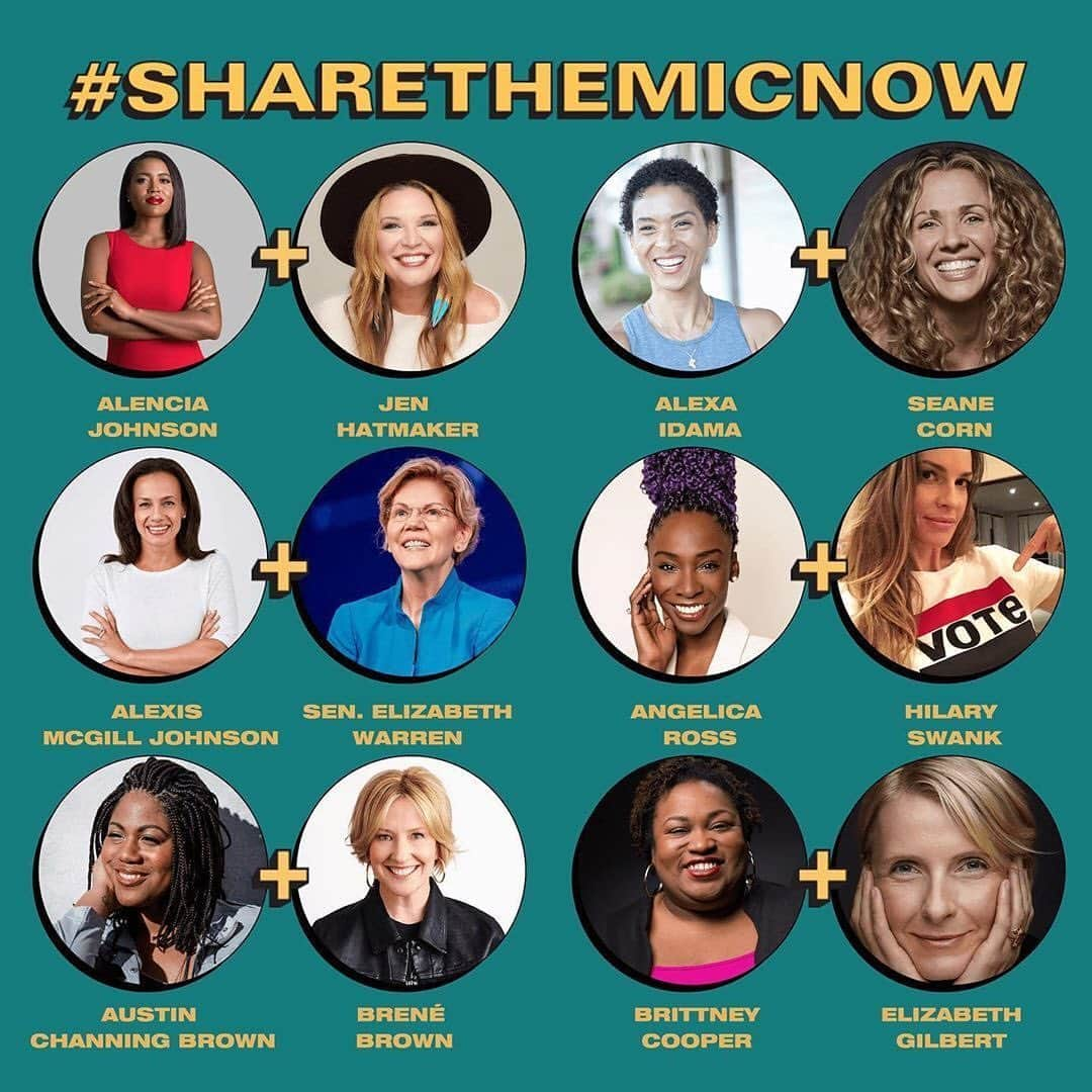 Fashion Weekさんのインスタグラム写真 - (Fashion WeekInstagram)「For far too long, Black women’s voices have gone unheard. To change that, our CMO @badassboz and author @luvvie, created #ShareTheMicNow to amplify the voices of Black women and the important work they are doing. Tomorrow, follow along as Black women share their messages by taking over the Instagram accounts of white women with large platforms. Swipe through to learn more about #ShareTheMicNow and the women participating.⁠⠀ ⁠⠀ Participants in @sharethemicnow:⁠⠀ @badassboz + @kourtneykardash⁠⠀ @luvvie + @sophiabush⁠⠀ @taranajaneen + @glennondoyle⁠⠀ @missjulee + @aliceandolivia's Stacey Bendet⁠⠀ @ibtihajmuhammad + @alexmorgan13⁠⠀ @kahlanabarfield + @juliaroberts⁠⠀ @alenciajohnson + @jenhatmaker⁠⠀ @lowimpactfit + @seanecorn⁠⠀ @alexismjpp + @elizabethwarren⁠⠀ @angelicaross + @hiilaryswank⁠⠀ @austinchanning + @brenebrown⁠⠀ @professor_crunk + @elizabeth_gilbert_writer⁠⠀ @marie_mag_ + @alikrieger⁠⠀ @carichampion + @busyphilipps⁠⠀ @christinamrice + @melissau⁠⠀ @thedanielleyoung + @iamcattssadler⁠⠀ @deedyer267 + @kathrynbudig⁠⠀ @devibrown + @peaceful_barb⁠⠀ @elainewelteroth + @michellemonaghan⁠⠀ @euniquejg + @katiecouric⁠⠀ @thepalmtreepapi + @mrapinoe⁠⠀ @giapeppers + @jennymollen⁠⠀ @jamiaawilson + @sarahsophief⁠⠀ @jessomatt + @ashley_judd⁠⠀ @jovianzayne + @mandymooremm⁠⠀ @justeenahoh + @brielarson⁠⠀ @keah_maria + @nina_tame⁠⠀ @kimblackwellpmm + @juleshough⁠⠀ @glowmaven + @gwynethpaltrow⁠⠀ @laurenwesleywilson + @sarabareilles⁠⠀ @lpeopleswagner + @dvf⁠⠀ @chelseahandler + @docmellymel⁠⠀ @miattajohnson + @brandicarlile⁠⠀ @moemotivate + @thedebramessing⁠⠀ @myleik + @cherylstrayed⁠⠀ @naimagram + @feministabulous⁠⠀ @nicolewalters + @hilarieburton⁠⠀ @nikkiogun + @ariannahuff⁠⠀ @nimotalaiganiyu + @sarahmcbride⁠⠀ @opalayo + @ashleygraham⁠⠀ @rachel.cargle + @mssarahcatharinepaulson⁠⠀ @seun_msamazing + @sbird10⁠⠀ @disabilityfashionstylist + @selmablair⁠⠀ @slynnyoung + @chrissymetz⁠⠀ @taibeau + @kimberlywilliamspaisley⁠⠀ @thasunda + @jessicaseinfeld⁠⠀ @thebudgetnista + @ashlynharris24⁠⠀ @fiyawata + @abbywambach⁠⠀ @soulfreedreams + @cameronesposito⁠⠀ @yvettenoelschure + @estherperelofficial⁠」6月10日 8時49分 - fashionweek