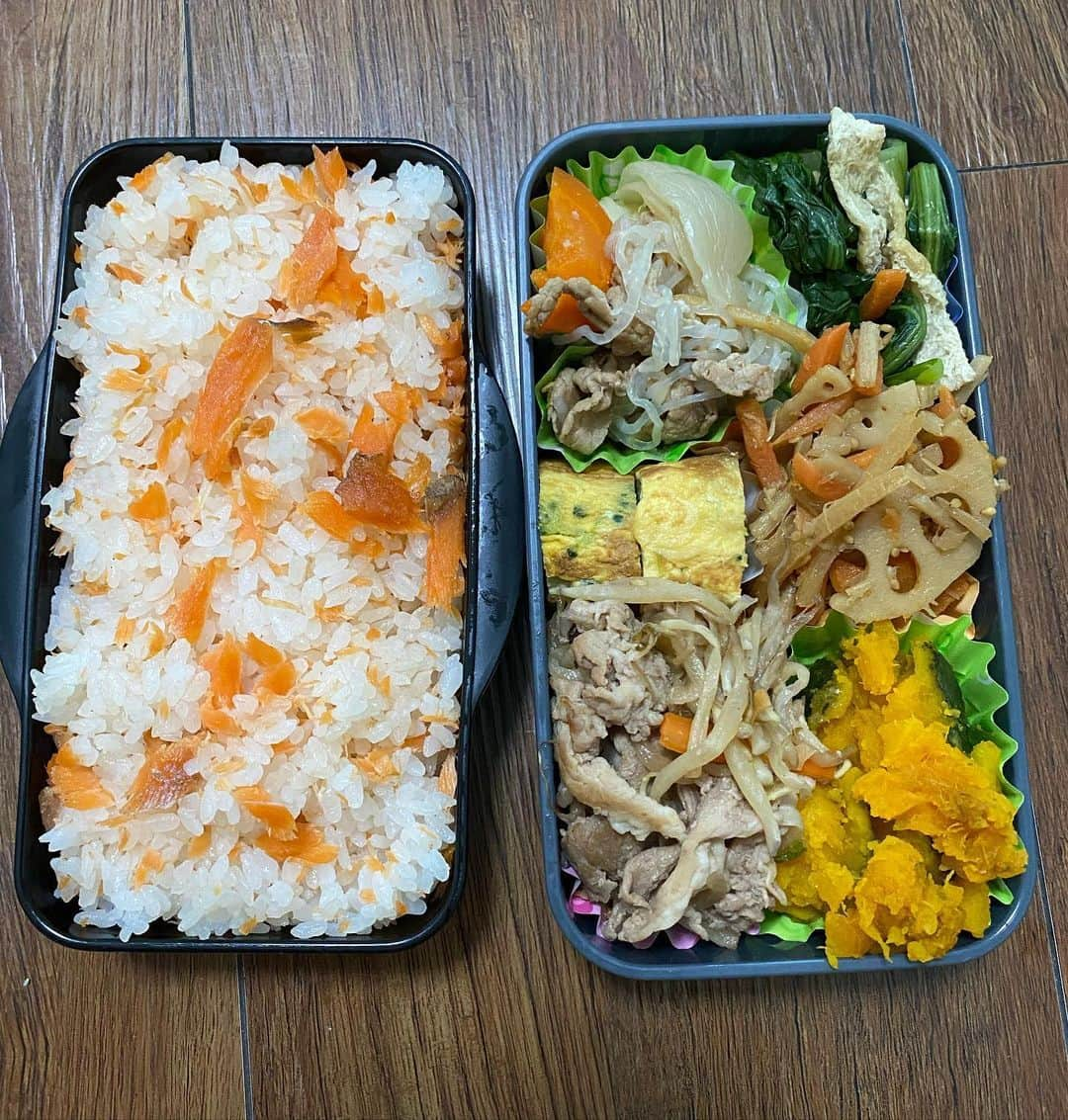 小田幸平さんのインスタグラム写真 - (小田幸平Instagram)「今日も弁当🍱持って練習行ってきまーす❗️シャケご飯、肉じゃが、きんぴらごぼう、かぼちゃ、ほうれん草、お浸し、卵焼き、豚もやし炒め。#愛媛マンダリンパイレーツ#中日ドラゴンズ#読売ジャイアンツ#弁当🍱#はげch#練習#ひめぎんグランド#暑い」6月10日 8時42分 - oda.kohei