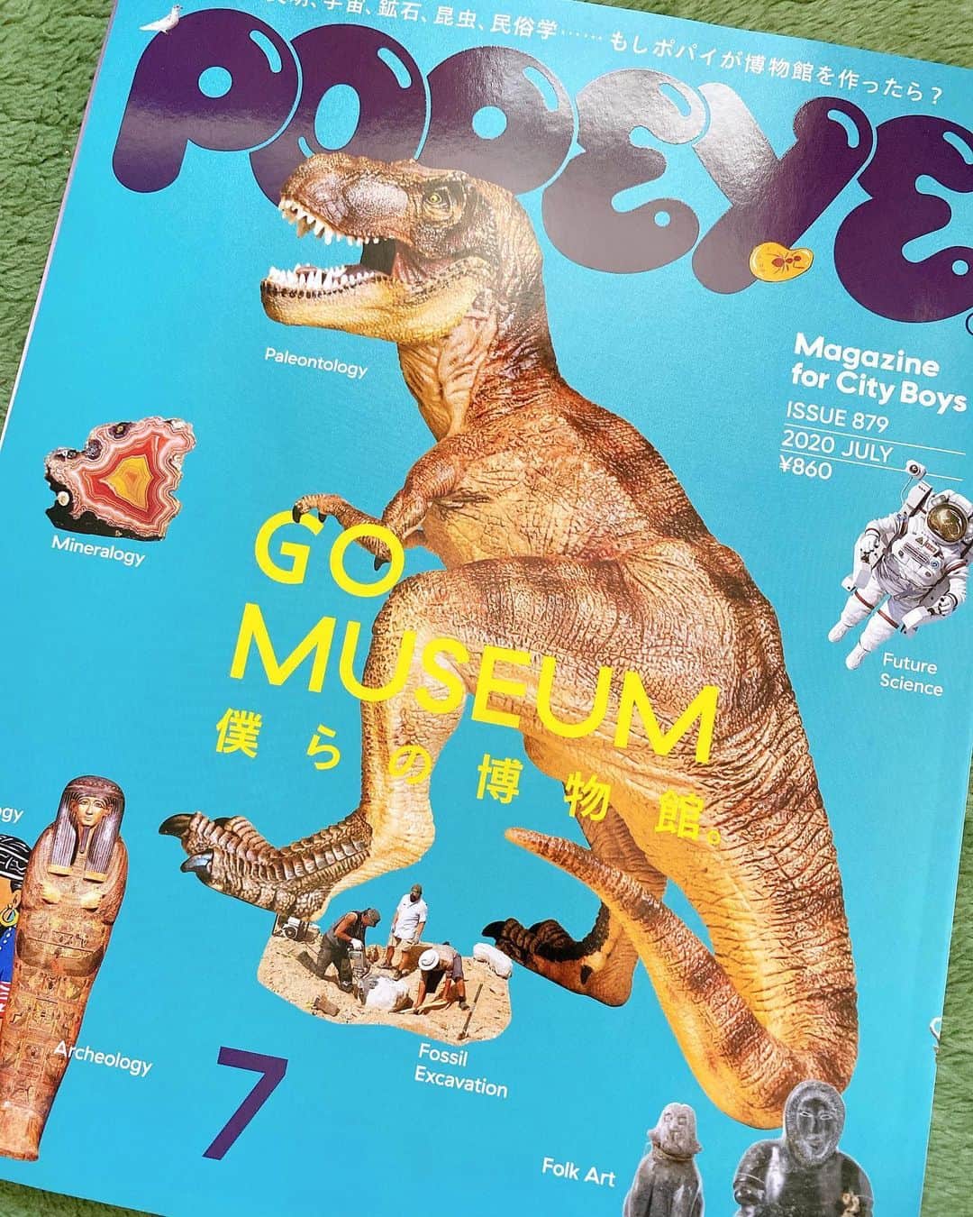 樋口大喜さんのインスタグラム写真 - (樋口大喜Instagram)「雑誌「POPEYE」僕らの博物館。 恐竜、古代文明、鉱石、など聴いたことある！を入り口にさらに深い世界へ誘ってくれる一冊。 「漠然と好きだった恐竜のことを、もっと知りたくて。」 良い言葉だなぁ〜。笑 #802ガブ #恐竜 #POPEYE #僕らの博物館」6月10日 1時18分 - itsdaikyhiguchi