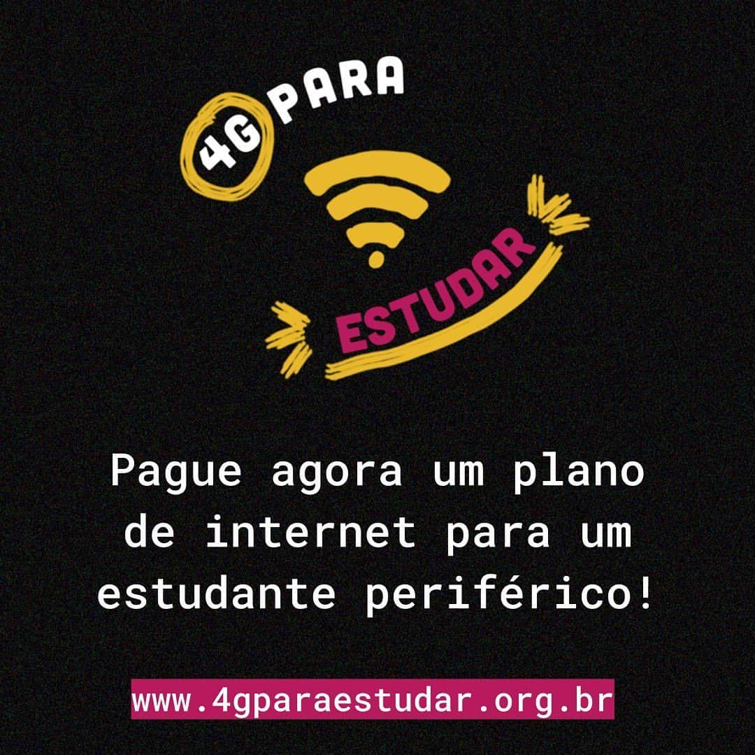 ナタリア・ディルさんのインスタグラム写真 - (ナタリア・ディルInstagram)「Se o Enem já era realizado em condições muito desiguais, com a pandemia isso foi escancarado. As salas de aula foram substituídas por computadores e no Brasil 70% das famílias mais pobres não têm acesso à internet. É essencial que os estudantes mais vulneráveis, negros em sua maioria, possam transformar o sonho da universidade em realidade! Por isso estou apoiando a campanha #4gParaEstudar que quer arrecadar 100 mil reais e comprar pacotes de internet para 2256 alunos de pré-vestibulares comunitários espalhados pelo Brasil. Link no stories e no destaque “Doação”」6月10日 2時10分 - nathaliadill