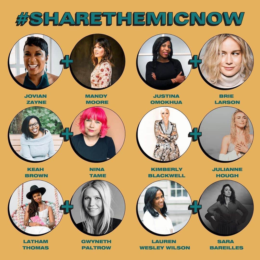 ブリー・ラーソンのインスタグラム：「Tomorrow! The beautiful, talented, intelligent @justeenahoh is taking over my IG. I have so loved getting to know Justina as a person, as well as her worldview. Excited to listen to her knowledge tomorrow. #sharethemicnow」