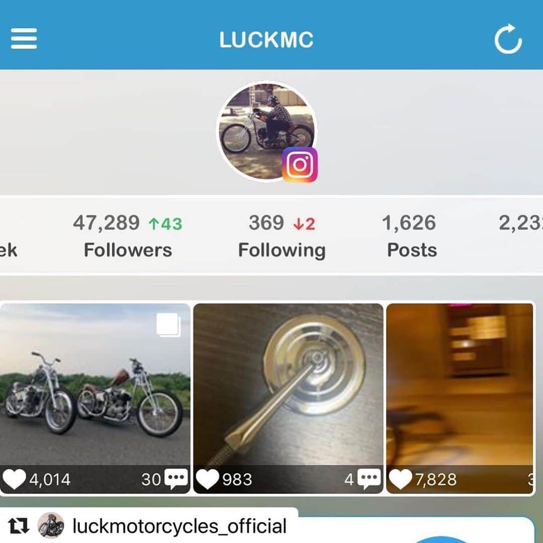 kikkoのインスタグラム：「多分です。 主人のアカウントが乗っ取られてしまいました😭😭😭 共通の方、リポストして頂けたら大変ありがたいです🙇‍♀️ お手数お掛けしますがどうぞ宜しくお願い致します🙇‍♀️🙇‍♀️🙇‍♀️ #Repost @luckmotorcycles_official with @make_repost ・・・ My another account  is gone!! @luckmc So please access only this account. @luckmc のアカウントが不正ログインにより削除されてしまいましたので今後はこのアカウントのみになります。 メッセージなどはこちらに送っていただけるよう、よろしくお願いいたします。 シェア、拡散も併せてお願いいたします。 #luckmc  #luckmotorcycles #ラックモーターサイクルズ」