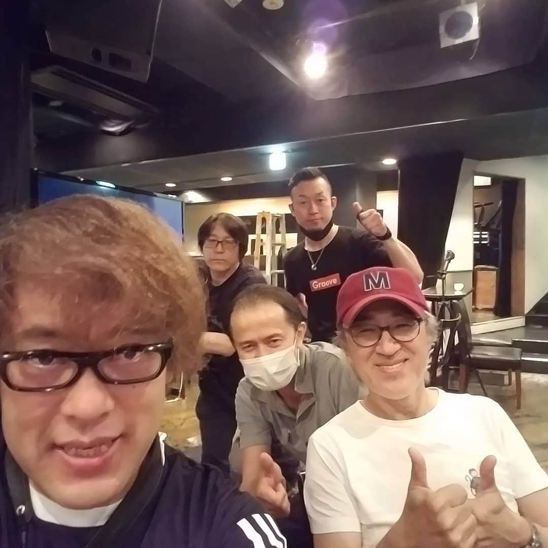 勝田一樹のインスタグラム：「配信ライブのリハーサル❗ 6月14日(日曜) 15時～ 21時～ ２回の生放送🎵 ヨロシク😃✌️ #ディメンション  #dimensionjazz  #dimensionfusion  #勝田一樹 #kazukikatsuta  #増崎孝司  #takasimasuzaki」