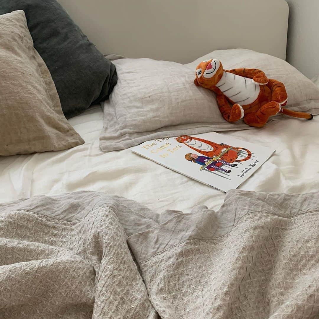 norikoのインスタグラム：「relaxing day today ...﻿ ﻿ ﻿ book👶🏻『The Tiger Who Came to Tea』﻿ そうちゃんのお気に入りの絵本。﻿ ﻿」
