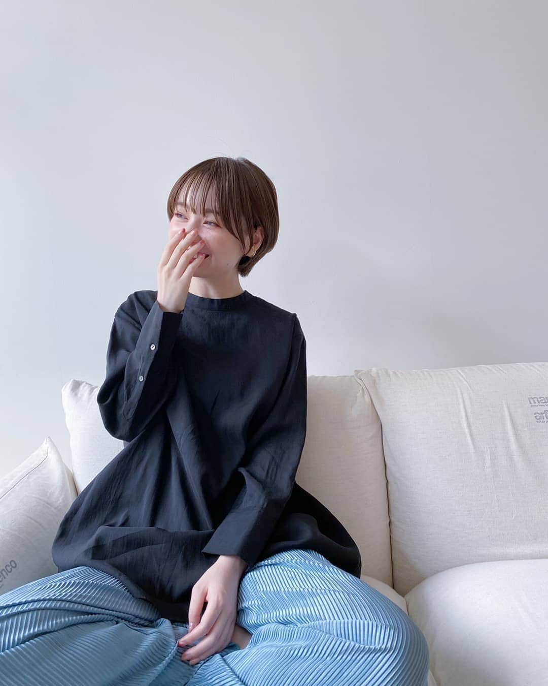 伊藤美羽さんのインスタグラム写真 - (伊藤美羽Instagram)「😁😁 . . . . . . . . . . . . .  #サロン撮影 #サロンモデル #サロモ #撮影依頼受付中 #ショート #ショートヘア #ヘアカラー #透明感 #透明感カラー #hair #makeup #make #argirl #photo #salonmodel」6月10日 16時08分 - miumiu.1230