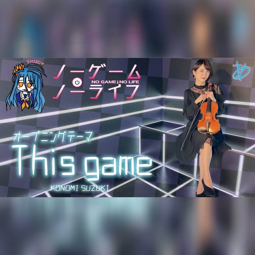 のインスタグラム：「今回のサムネイル♟ 白ちゃんを描いてみたのですが御髪のニュアンスがとんでもなく難しかった…💦 ・ ・ #ayasachannel #ヲタリスト  #バイオリン #弾いてみた #violincover #violinist #バヨリン弾き #5string #5弦バイオリン #ノーゲームノーライフ #ノゲノラ #nogenora #thisgame #鈴木このみ  #リクエストありがとうございました #ノーゲームノーライフ白 #白 #サムネイル」