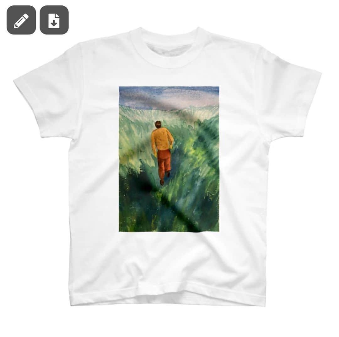 浅野忠信のインスタグラム：「草原Tシャツ販売中! ‪限定10枚!(^o^)!‬ https://suzuri.jp/Tad/3923776/t-shirt/s/white」