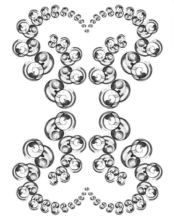スリーアズフォーのインスタグラム：「threeASFOUR X YOKO ONO print from spring summer 2010 collaboration featuring Yoko’s beautiful dots drawing  Now available again in a limited edition as face masks exclusive for @viastique_yumi #yokoonothreeasfour #threeasfour #yokoono #viastique #viastiquejapan」