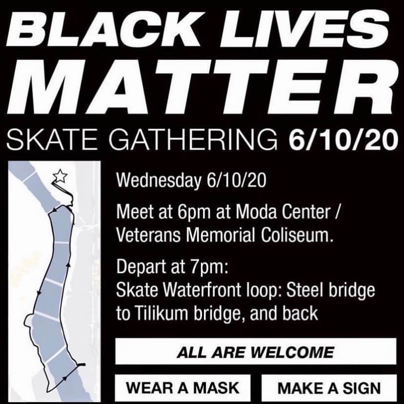 Poler Outdoor Stuffさんのインスタグラム写真 - (Poler Outdoor StuffInstagram)「Portland, tonight is a great opportunity to get the skate community together to support Black Lives Matter. Everyone is invited whether you are a seasoned skater or tonight is your first push on a skateboard. The important part is showing up for our community and for #BLM because every little thing counts. Swipe for details. Wear a mask and we hope to see you there! #BLACKLIVESMATTER」6月11日 4時42分 - polerportland
