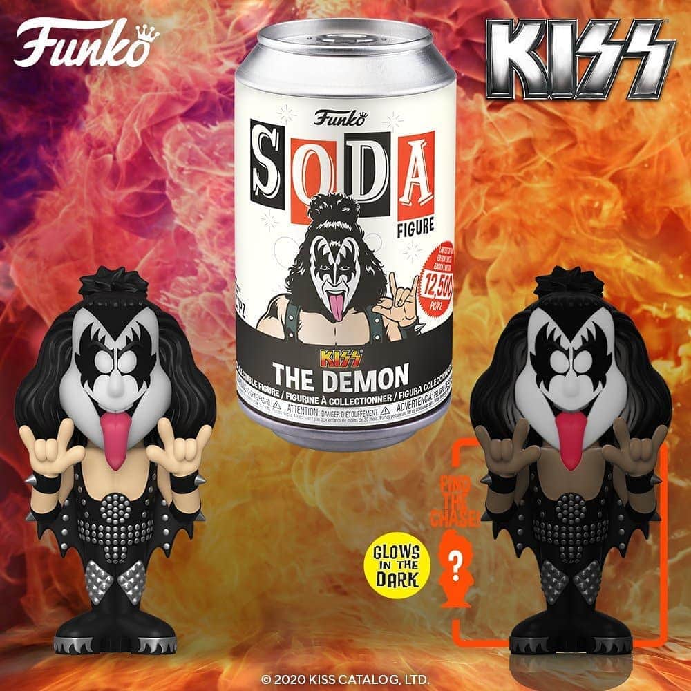 KISSさんのインスタグラム写真 - (KISSInstagram)「#KISS licensee @originalfunko is releasing a KISS Demon  @genesimmons Vinyl Soda Figure. Included with each SODA can is a 4.25” vinyl figure and a collectible disc. Be on the lookout for a 1 in 6 glow in the dark chase variant figure!」6月11日 5時02分 - kissonline