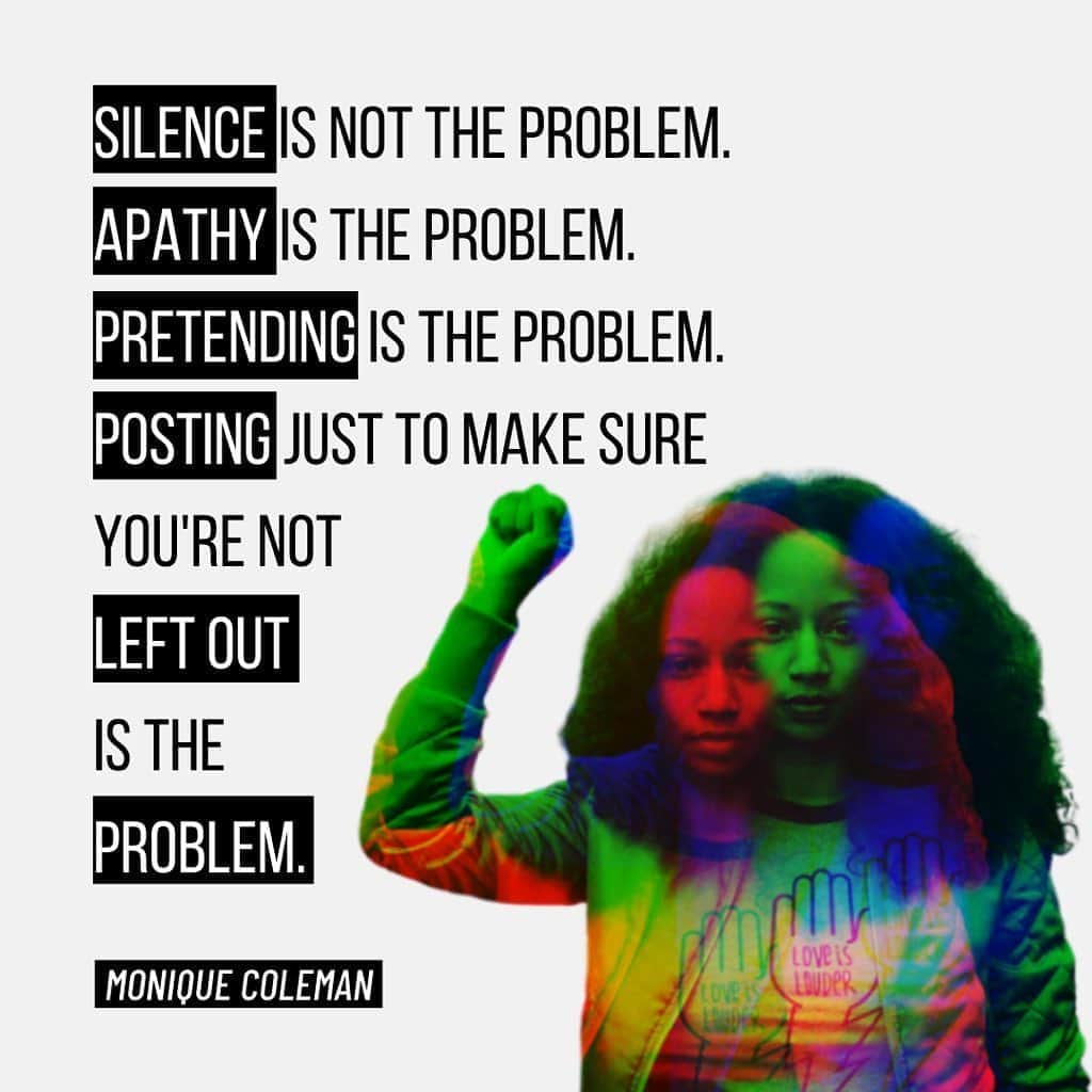 モニーク・コールマンのインスタグラム：「Not ALL #silenceisviolence ♥️🙏🏾 . . . “We need to find God, and he cannot be found in noise and restlessness. God is the friend of silence. See how nature - trees, flowers, grass- grows in silence; see the stars, the moon and the sun, how they move in silence... We need silence to be able to touch souls. - Mother Theresa 🌱☀️」