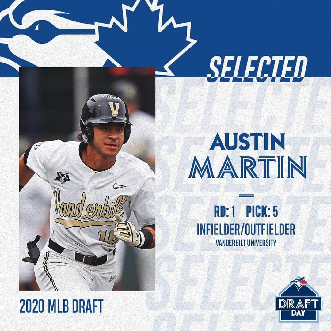 トロント・ブルージェイズさんのインスタグラム写真 - (トロント・ブルージェイズInstagram)「We got our guy! Congratulations, @austin_martin99! #MLBDraft」6月11日 10時00分 - bluejays