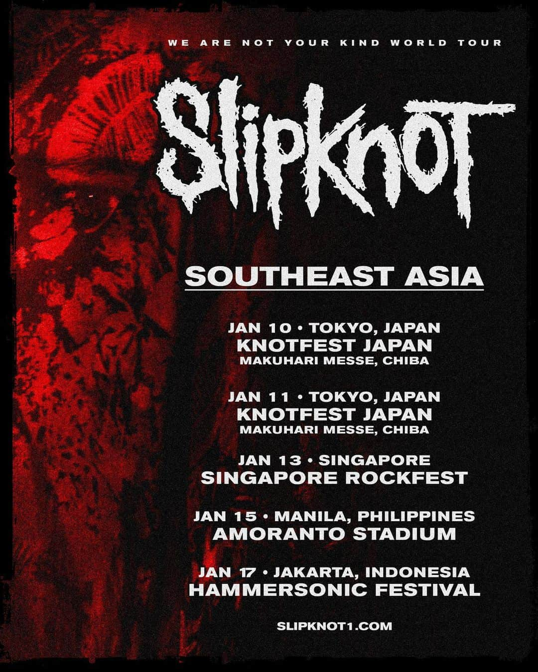 Slipknotさんのインスタグラム写真 - (SlipknotInstagram)「Southeast Asia dates have been rescheduled in full for January 2021 including @KnotfestJapan, #SingaporeRockfest, Amoranto Stadium and @HammersonicFest. Get tickets & info at slipknot1.com/events」6月11日 11時06分 - slipknot