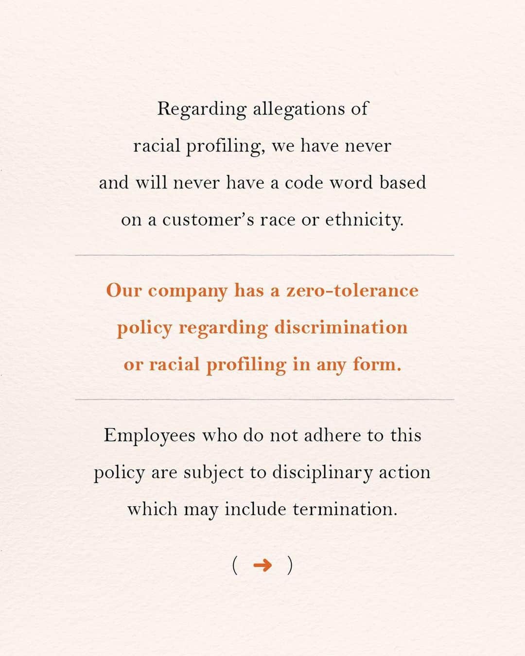 Anthropologieさんのインスタグラム写真 - (AnthropologieInstagram)「We support and stand with the Black community.⁣ ⁣ You may have seen that we have been challenged to be more transparent, unbiased, and fair in our stores and with our business practices.  We want to clearly lay out our policies regarding these matters and share them with you.」6月11日 11時29分 - anthropologie