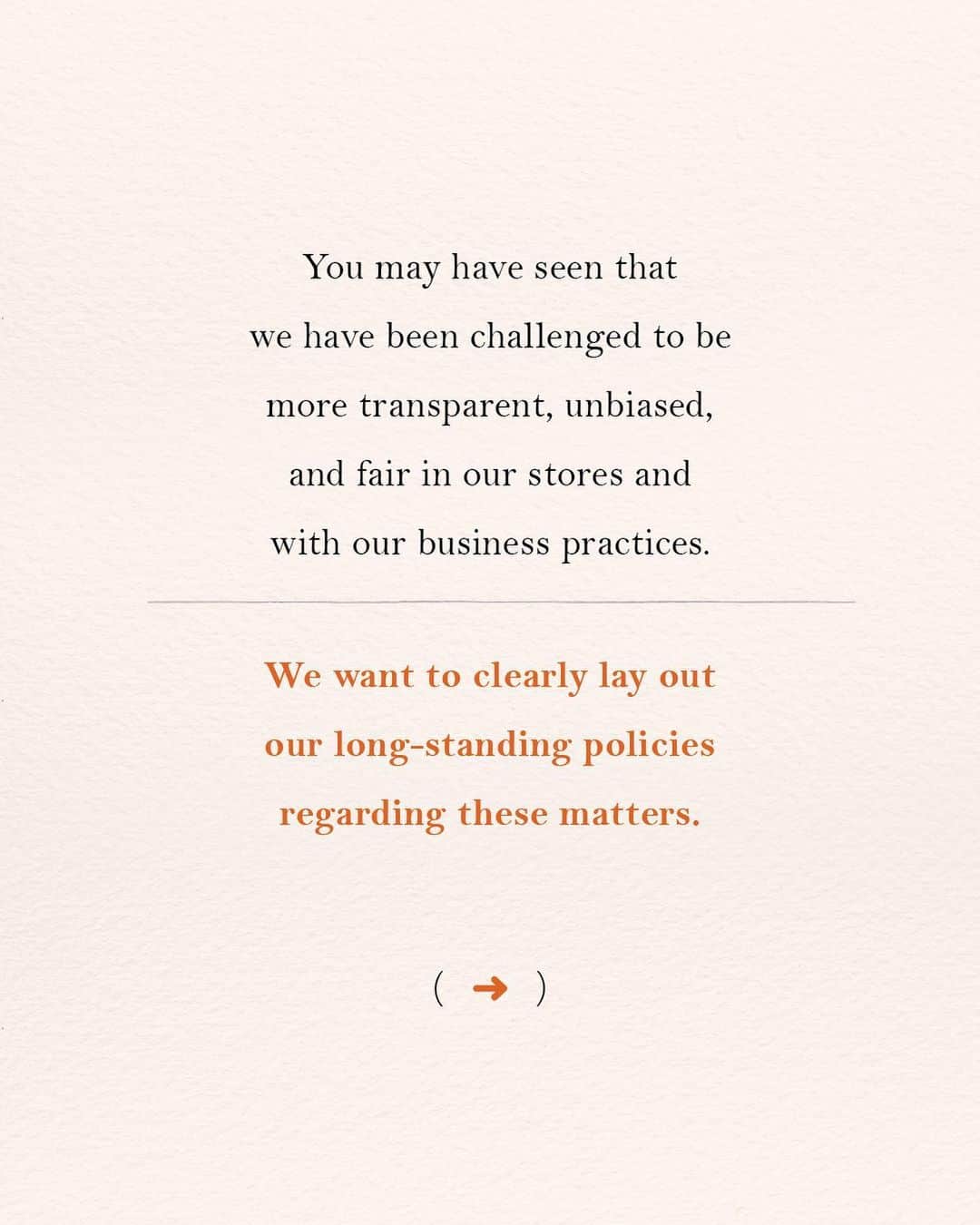 Anthropologieさんのインスタグラム写真 - (AnthropologieInstagram)「We support and stand with the Black community.⁣ ⁣ You may have seen that we have been challenged to be more transparent, unbiased, and fair in our stores and with our business practices.  We want to clearly lay out our policies regarding these matters and share them with you.」6月11日 11時29分 - anthropologie