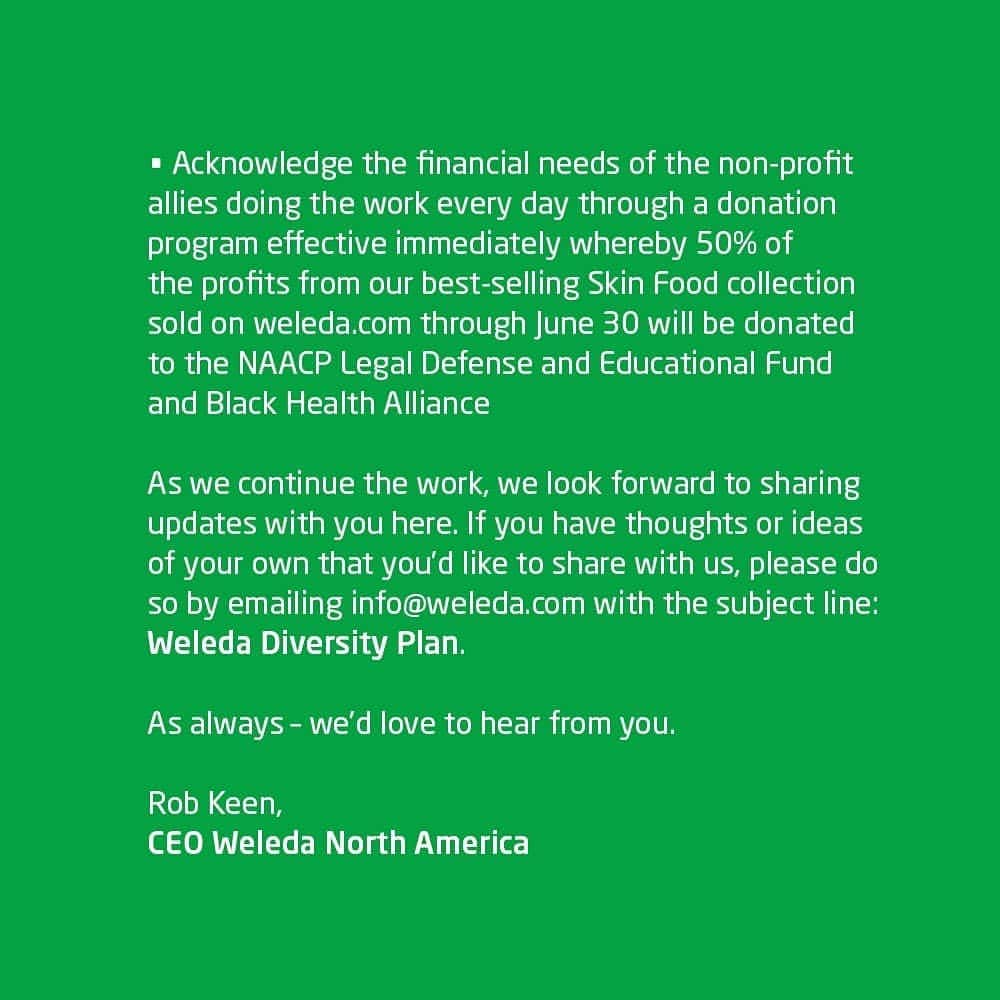 Weledaさんのインスタグラム写真 - (WeledaInstagram)「A Message of Solidarity from our CEO. #PullUpforChange」6月11日 22時13分 - weleda_usa