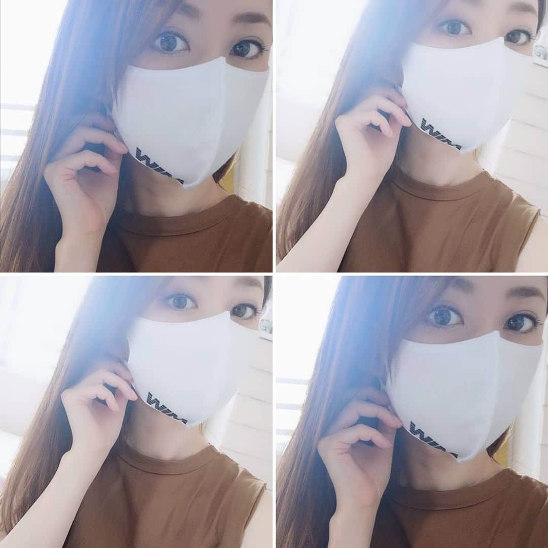 山上紗和 のインスタグラム：「100回洗っても効果が落ちない#高機能マスク 😷✴️ #madeinworld  #madeinroppongi  #cuorejapan  これからの時期重宝します😃💕 Thank You💛  #おしゃれマスク #逆光系女子」