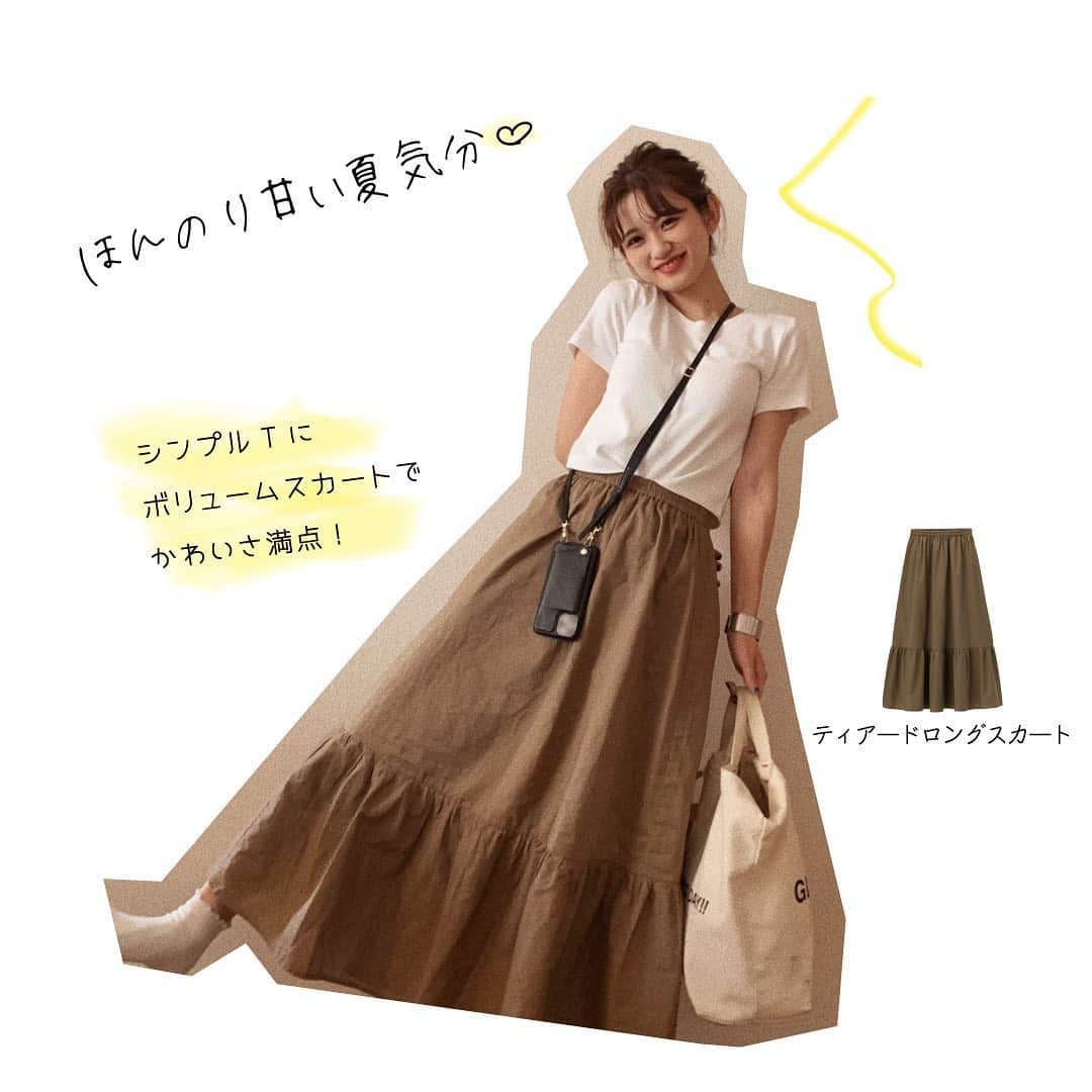 GU(ジーユー) さんのインスタグラム写真 - (GU(ジーユー) Instagram)「ちょうど良い甘さで、夏に向けて気分をあげる✨🏝夏にぴったりで着こなしやすいアイテムの、気になる人気のコーデをPick up!﻿ 華やかなレースがオンオフを問わず、幅広く活躍するレースデザインT😘ティアードのボリューム感が今っぽく、大人っぽい落ち着いたカラーの花柄がトレンドなフラワープリントギャザーワンピース🥰やわらかなコットン素材で、今年らしい1段のティアードロングスカート😍程よいワイドシルエットの、フロントボタンデザインとタックデザインで、スタイリッシュに仕上げたチノハイウエストボタンワイドパンツ😆気分に合わせて、ほんのり甘いデザインのアイテムをカジュアルに着こなすのがおすすめです🙌是非、チェックしてみてくださいね💁‍♀️💕﻿ ————————————﻿ ☑︎レースデザインT(ノースリーブ)﻿ ¥ 1,490 ＋税 （通常価格）﻿ 品番: 322419﻿ ☑︎フラワープリントギャザーワンピース(ノースリーブ)﻿ ¥ 2,990 ＋税 （通常価格）﻿ 品番: 325014﻿ ☑︎ティアードロングスカート﻿ ¥ 1,990 ＋税 （通常価格）﻿ 品番: 324441﻿ ☑︎チノハイウエストボタンワイドパンツ﻿ ¥ 1,990 ＋税 （通常価格）﻿ 品番: 326248﻿ ————————————﻿ Pick Up Post﻿ @1212_skr さん、@_kaeday_ さん、@k.r0303さん、@ygm1019 さん、@fuuuuu_ri さん、@iam_kasumin さん、 @rena_dance_35 さん、@yuri.06.09 さん、@a_thin08 さん、@jurichaan1116 さん。ステキな投稿ありがとうございます😊﻿ #GU #GUstyle #YOURFREEDOM #gu_for_all #GUKorea #GUHK #GUTAIWAN #ジーユー #GUコーデ #ジユジョ #レースデザインT #フラワープリントギャザーワンピース #ティアードロングスカート #チノハイウエストボタンワイドパンツ #カジュアル #フェミニン #シンプルコーデ #デイリーコーデ #レース #花柄 #ワンピース #ワンピ #ティアード #ロングスカート #ワイドパンツ」6月11日 17時01分 - gu_for_all_