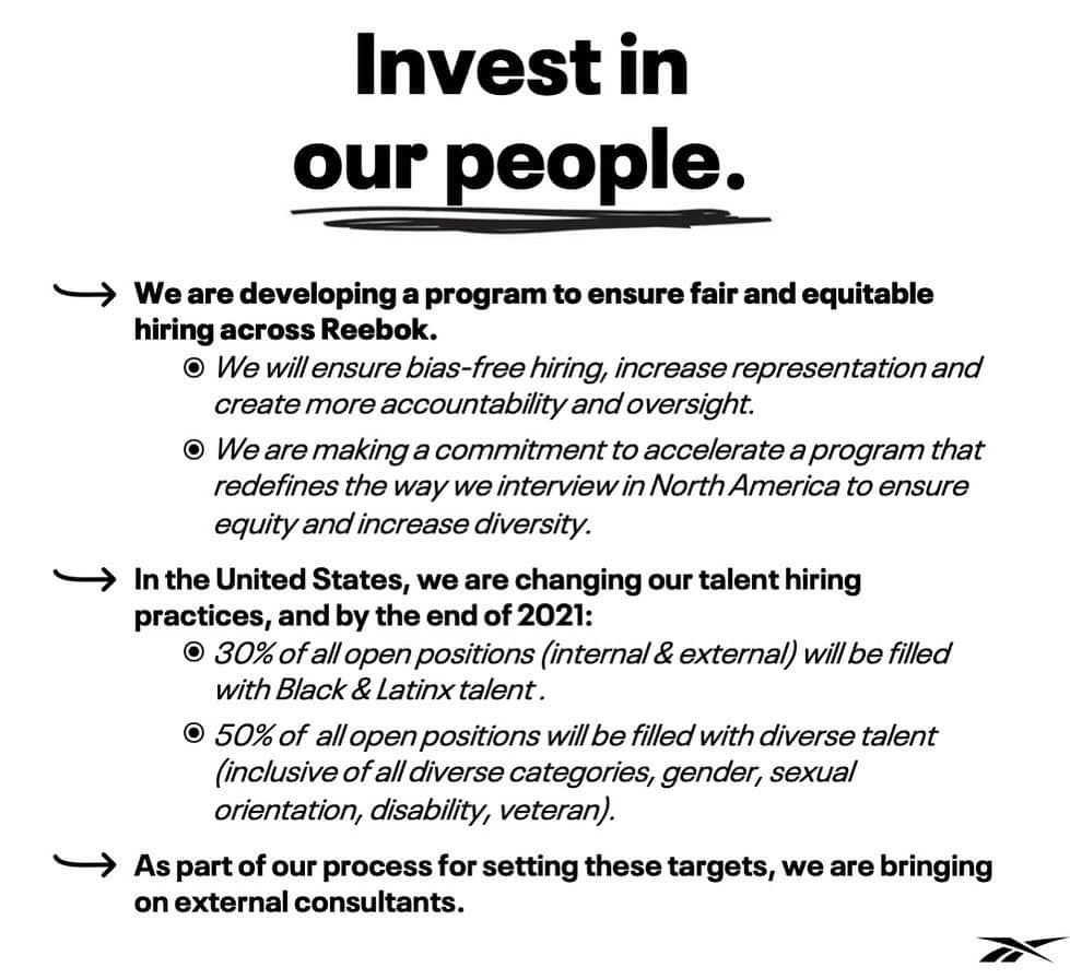 Reebokさんのインスタグラム写真 - (ReebokInstagram)「Going forward, we can do better. We will be better. Thank you to our Reebok BIPOC community for allowing us the opportunity to progress.  These actions will begin to move us forward to a better tomorrow.  #BlackLivesMatter」6月12日 7時51分 - reebok