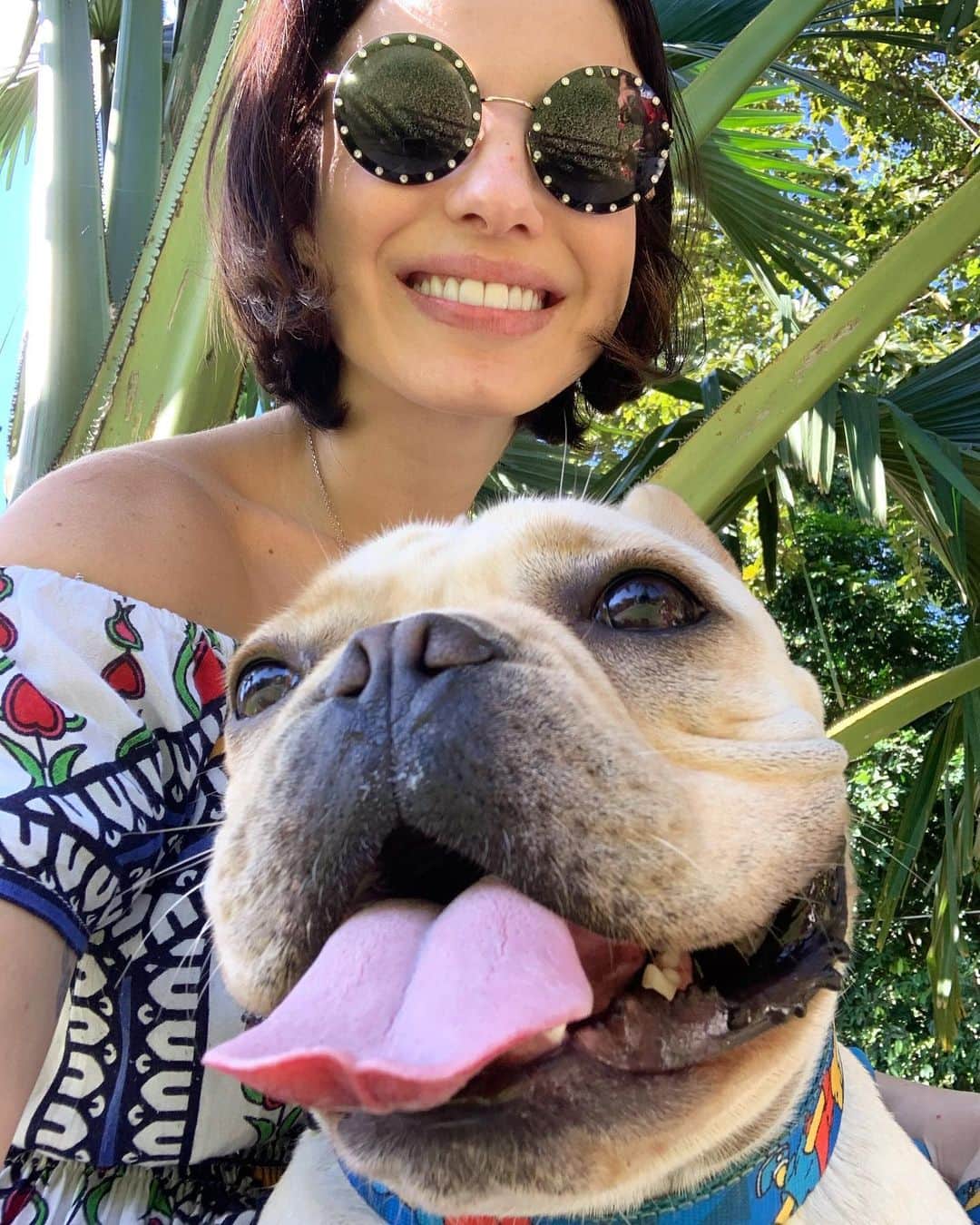 ステファニー・ブリットのインスタグラム：「Hoje é dia do nosso loirinho, nosso Montininho! 2 anos de muuuita bagunça, mta coragem (tem medo de naaaada!), de mta curiosidade, mto beijos (beijoqueiro real oficial), muuuito amor! Meu menino com olhinhos de jabuticaba, meu amor da mamãe vc veio com a ideia de fazer companhia pro seu irmão e hj nem imagino nossa vida sem vc! Sem vc o dia inteiro no meu pé, cuidando tanto de mim e do Enrico! Sempre foi tão independente (sempre brinquei falando q ele seria o filho q iria fazer intercâmbio e não ia querer voltar mais)... e agora  virou meu guarda costas, meu segurança! Meu geminiano bem raiz “vida loka” que não se conforma que existem outros bichinhos além dele e do London 🤣 te desejo o mundo inteirinho de mto passeios, mtas plantinhas pra vc cheirar, mtos beijos da mamãe e do papai, muita saúde! Obrigada por ter escolhido a gente! Nossa família ficou mais bagunçada e mto mais feliz com essa linguona cor de rosa  e seu fucinho marrom desbotado! A gente te ama demais filho!!! ❤️」