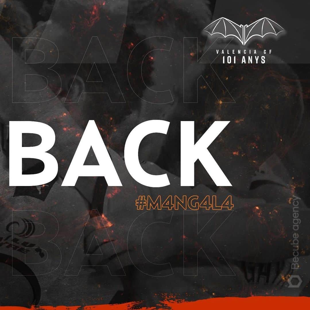 エリアカン・マンガラのインスタグラム：「Mañana volveremos a Mestalla en condiciones especiales, el ambiente sin nuestros fans será muy diferente...⁣⁣ ⁣⁣ 𝐋𝐮𝐜𝐡𝐚𝐫𝐞𝐦𝐨𝐬 𝐩𝐨𝐫 𝐥𝐚 𝐯𝐢𝐜𝐭𝐨𝐫𝐢𝐚 !⁣ ⁣⁣ #Amunt  #ValenciaCF #M4NG4L4」